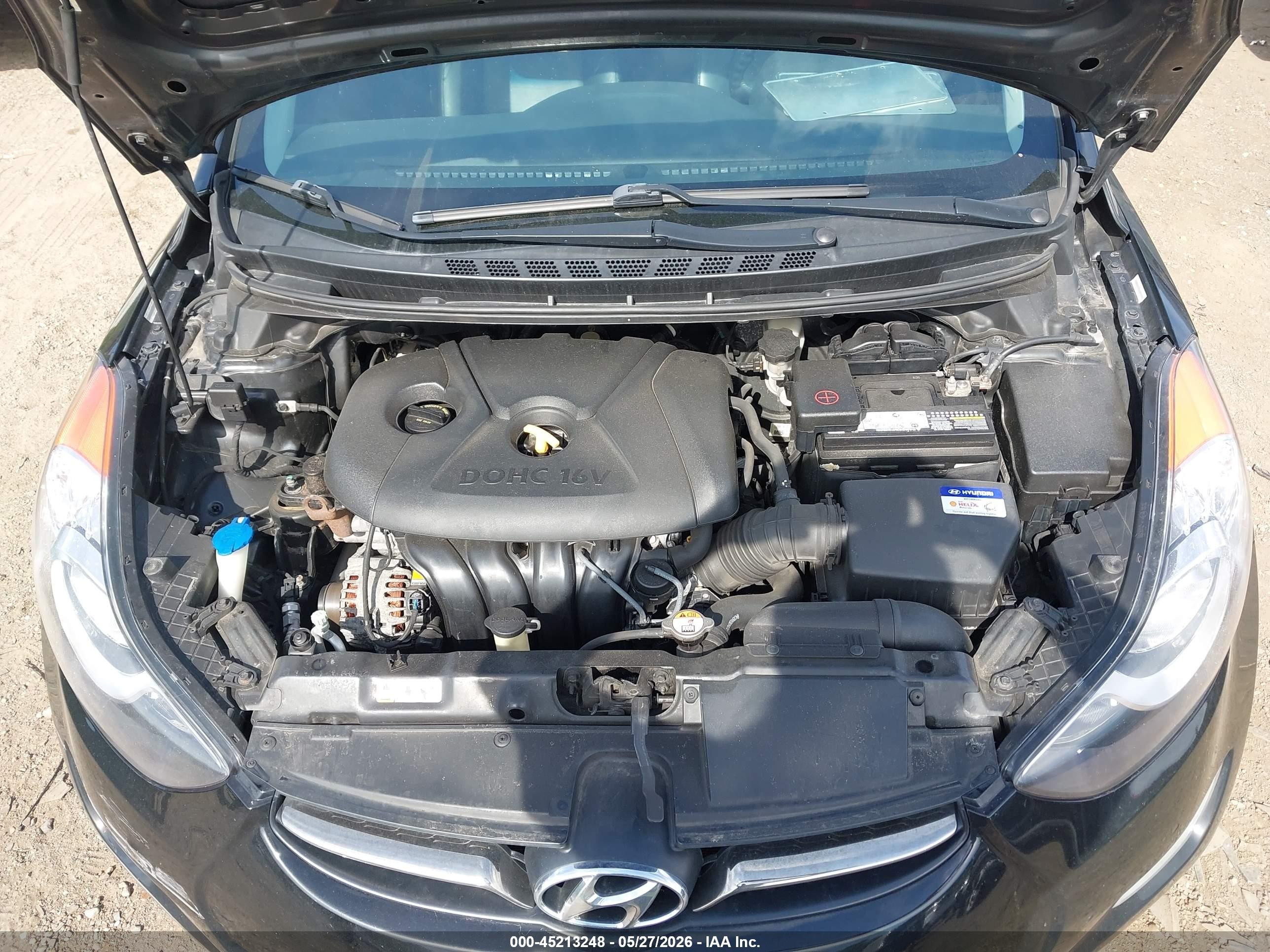 2013 Hyundai Elantra Limited Черный vin: KMHDH4AE5DU503402