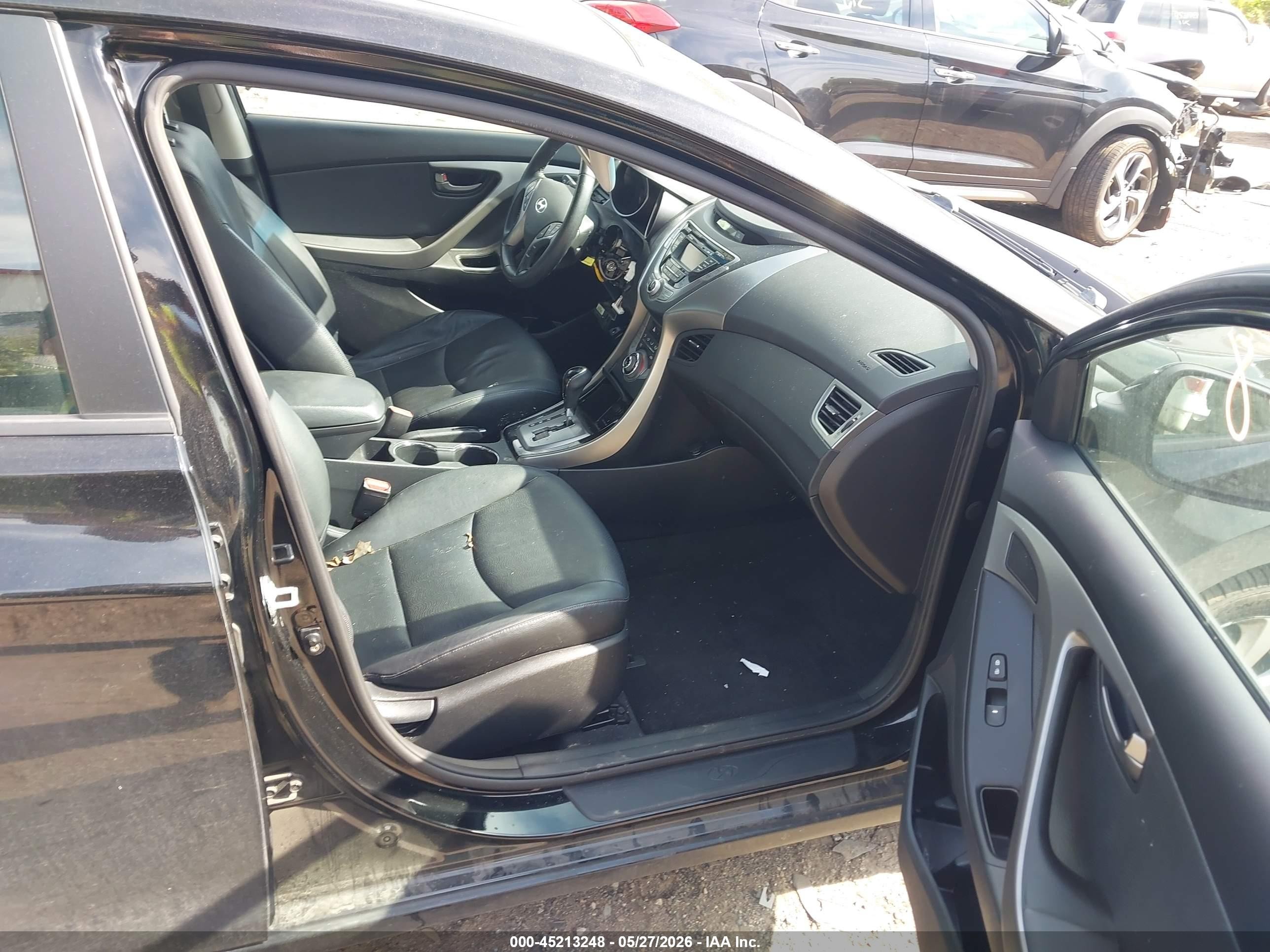 2013 Hyundai Elantra Limited Черный vin: KMHDH4AE5DU503402