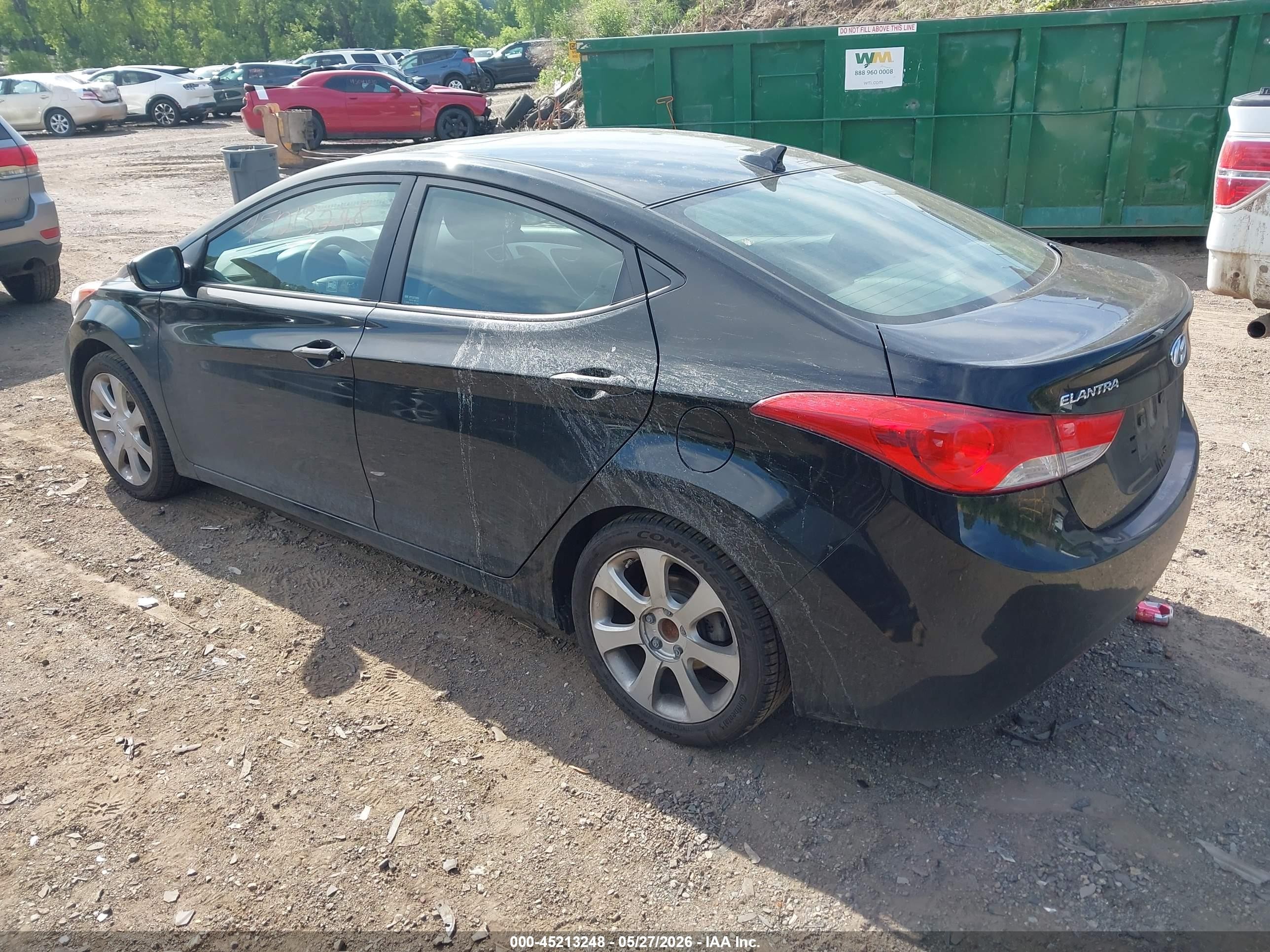 2013 Hyundai Elantra Limited Черный vin: KMHDH4AE5DU503402