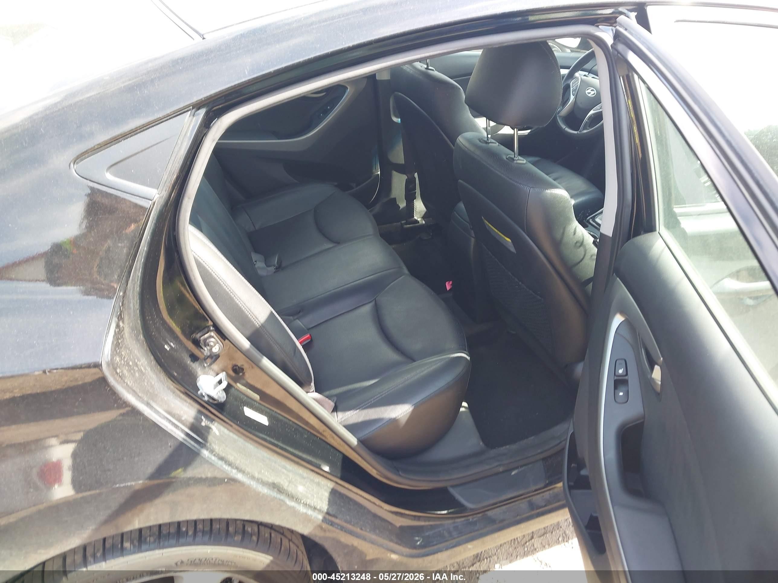 2013 Hyundai Elantra Limited Черный vin: KMHDH4AE5DU503402