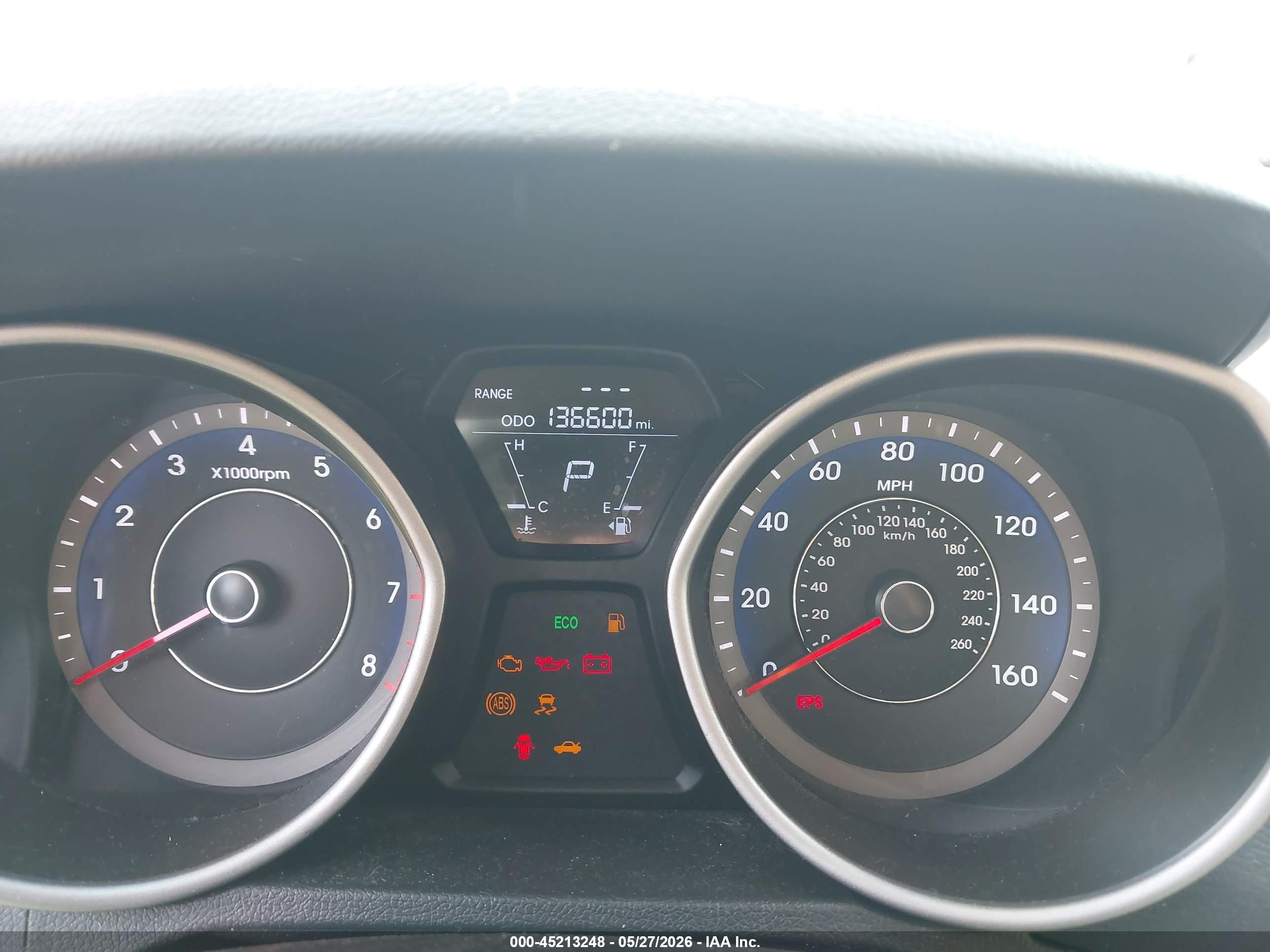 2013 Hyundai Elantra Limited Черный vin: KMHDH4AE5DU503402