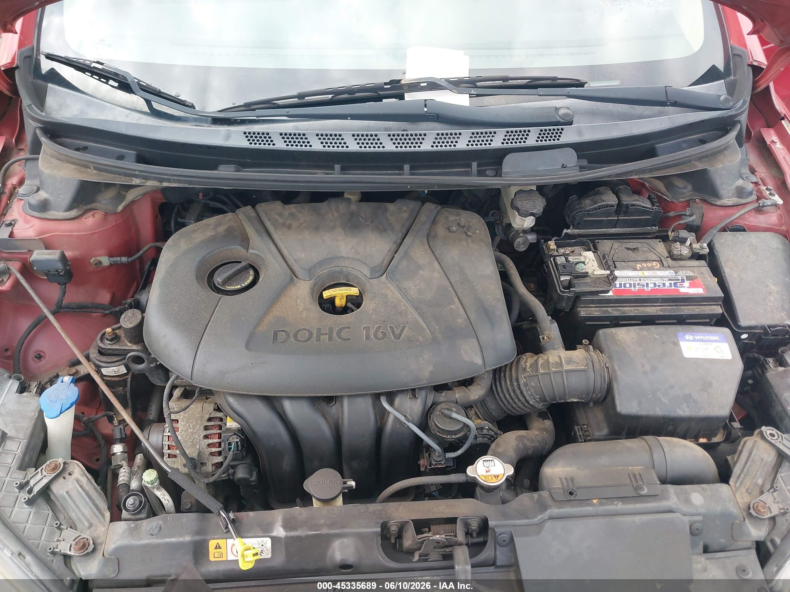 2013 Hyundai Elantra Gls Красный vin: KMHDH4AE5DU507420