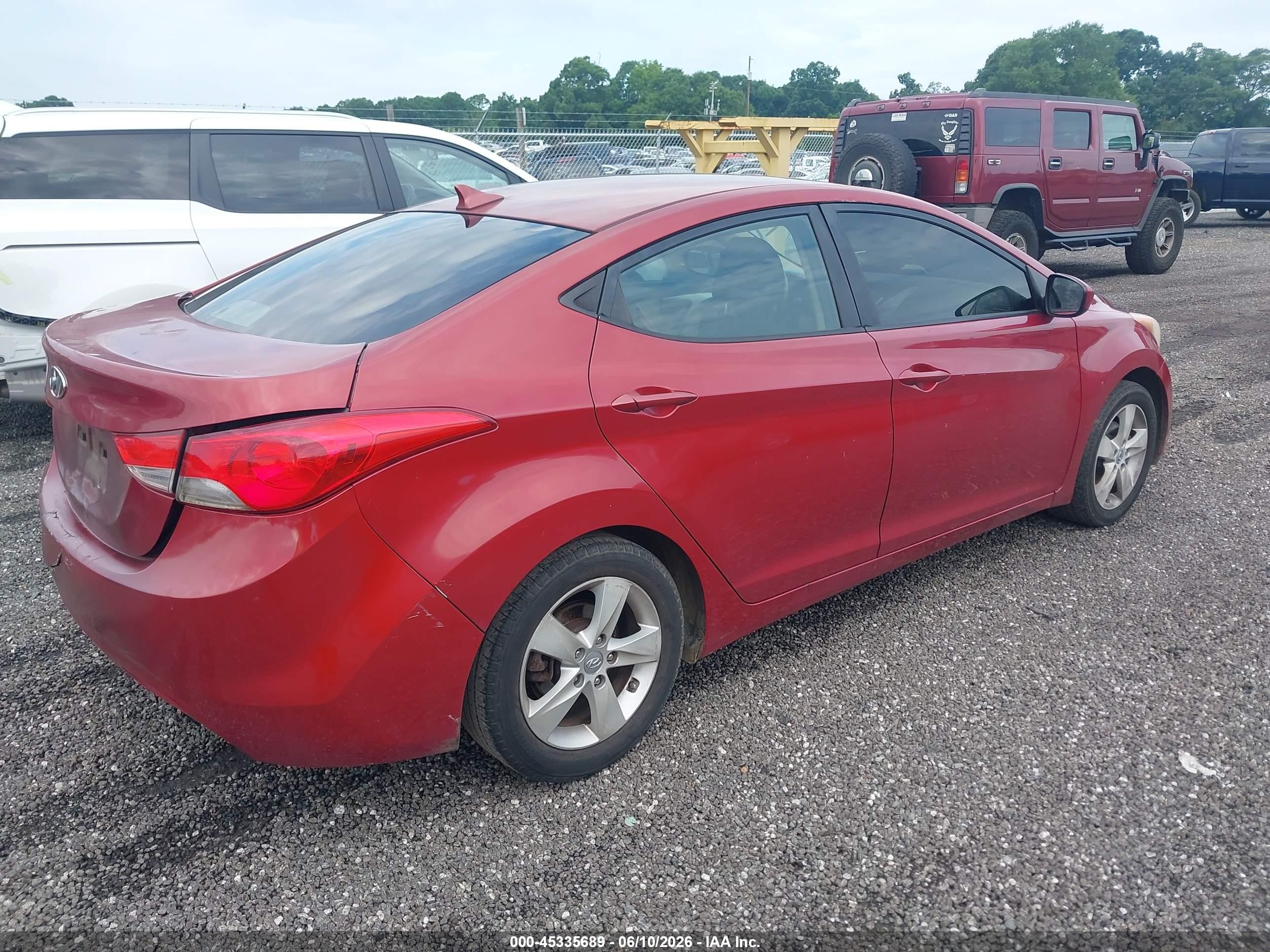 2013 Hyundai Elantra Gls Красный vin: KMHDH4AE5DU507420