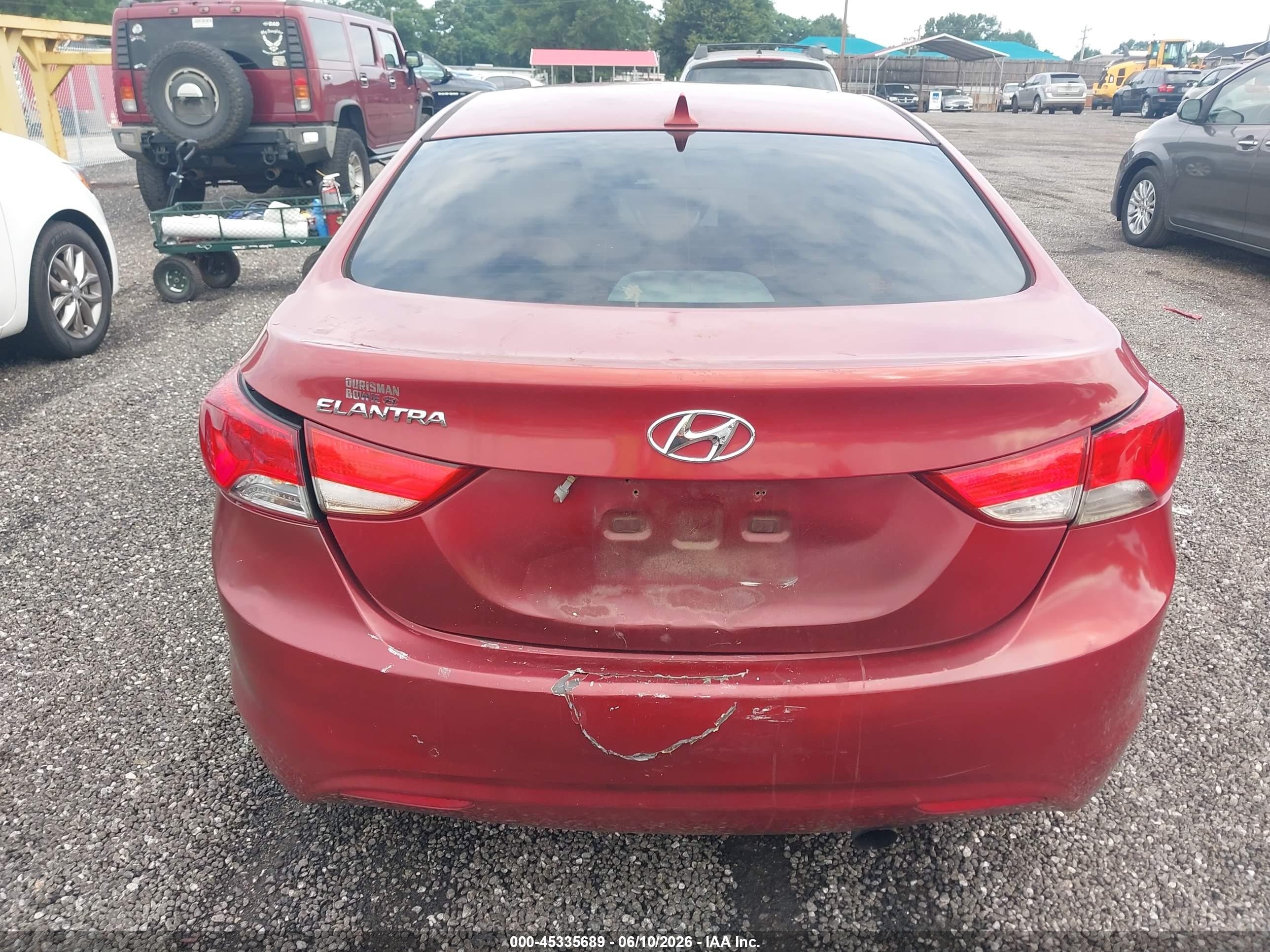 2013 Hyundai Elantra Gls Красный vin: KMHDH4AE5DU507420