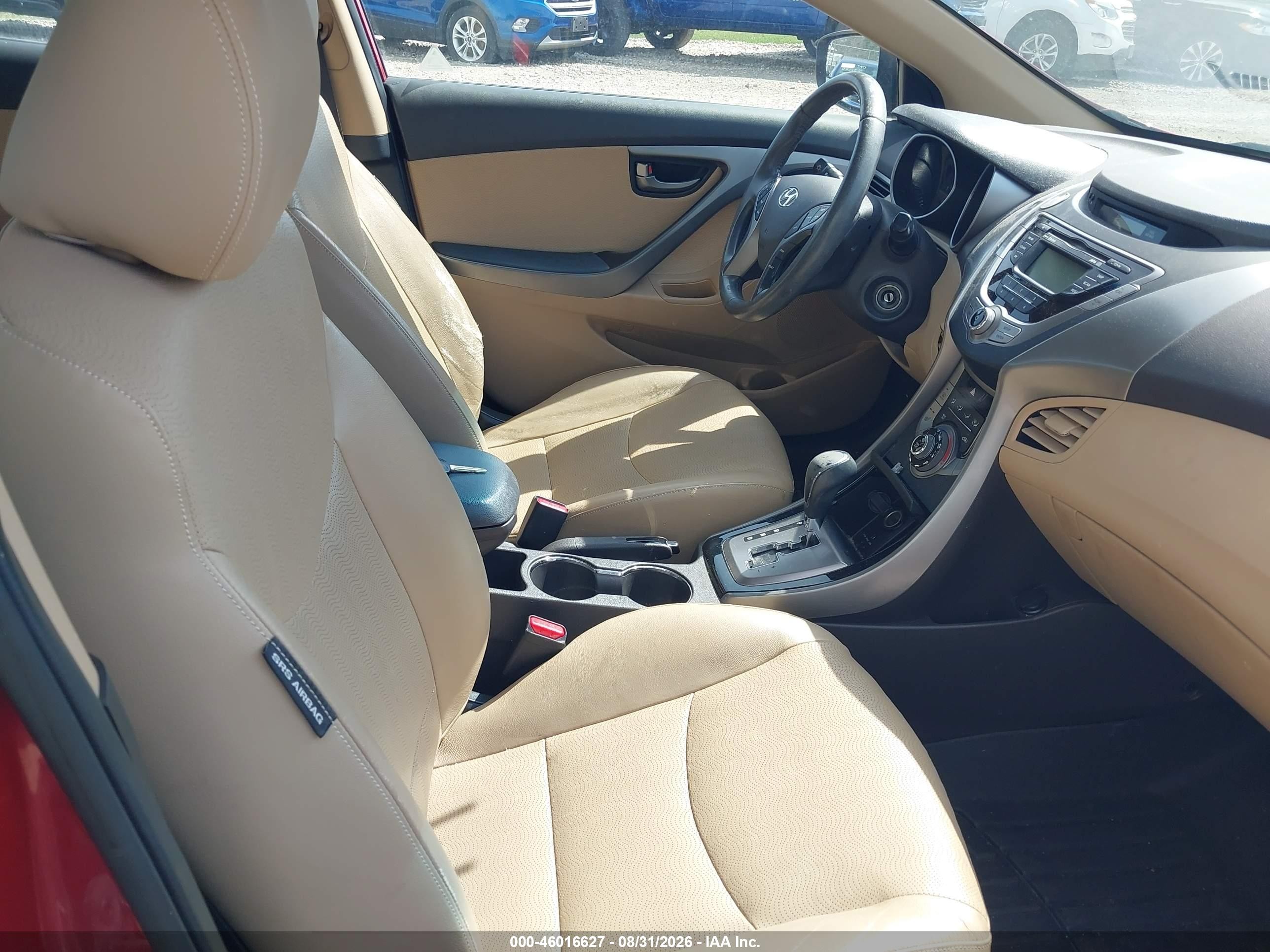 2013 Hyundai Elantra Limited Red vin: KMHDH4AE5DU511256
