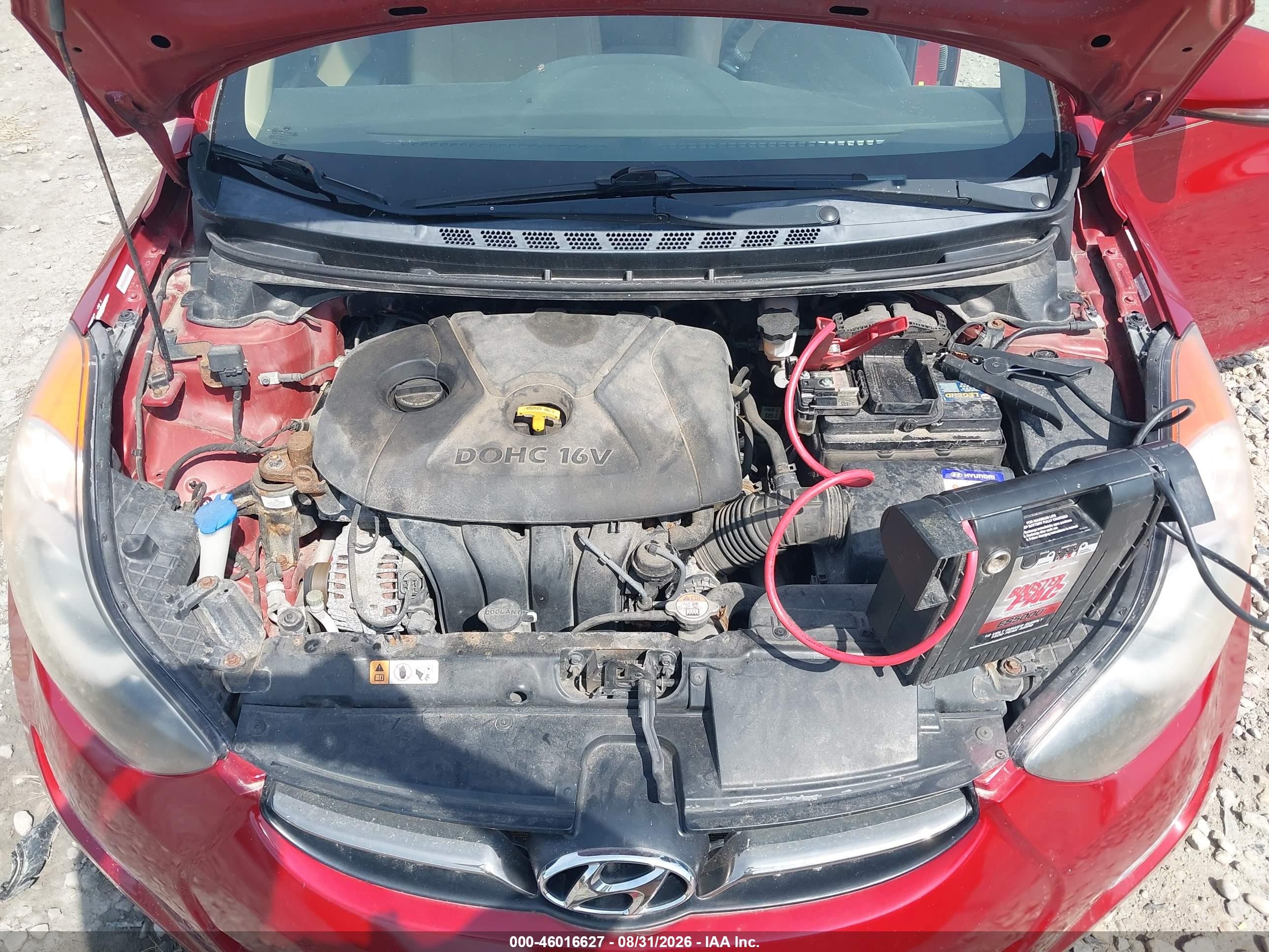 2013 Hyundai Elantra Limited Red vin: KMHDH4AE5DU511256