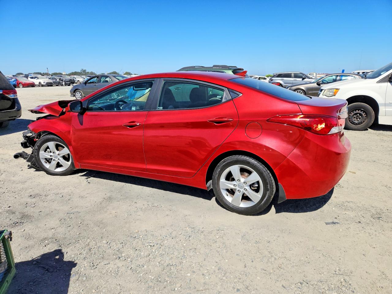 2013 Hyundai Elantra Gls Red vin: KMHDH4AE5DU512276