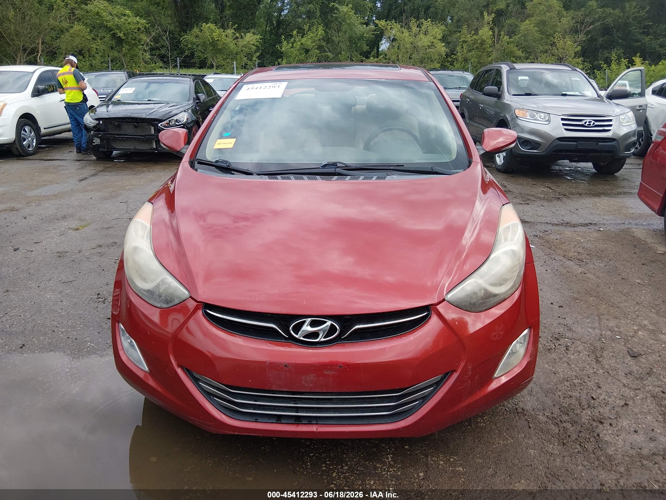 2013 Hyundai Elantra Limited Красный vin: KMHDH4AE5DU515257