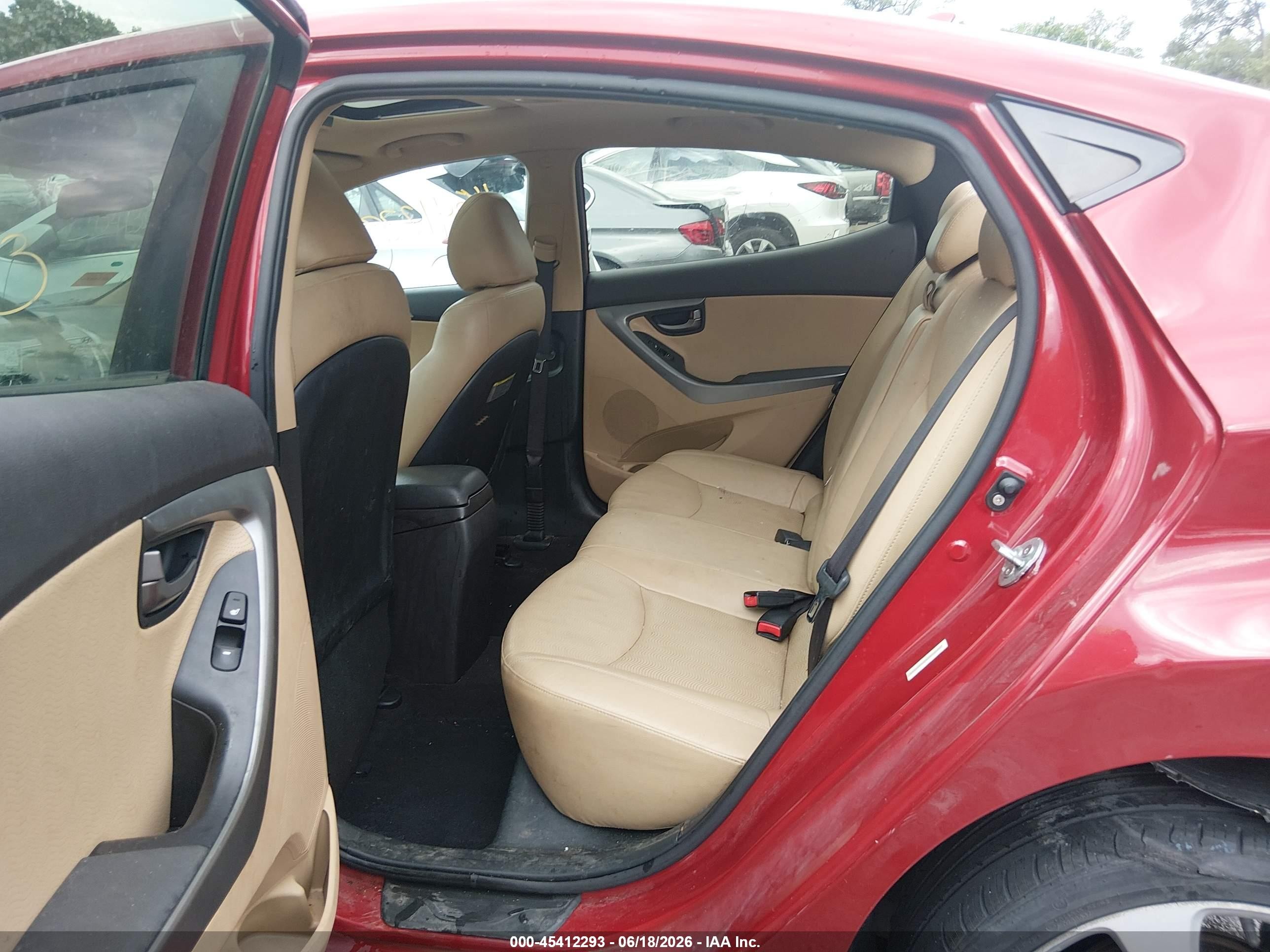 2013 Hyundai Elantra Limited Красный vin: KMHDH4AE5DU515257