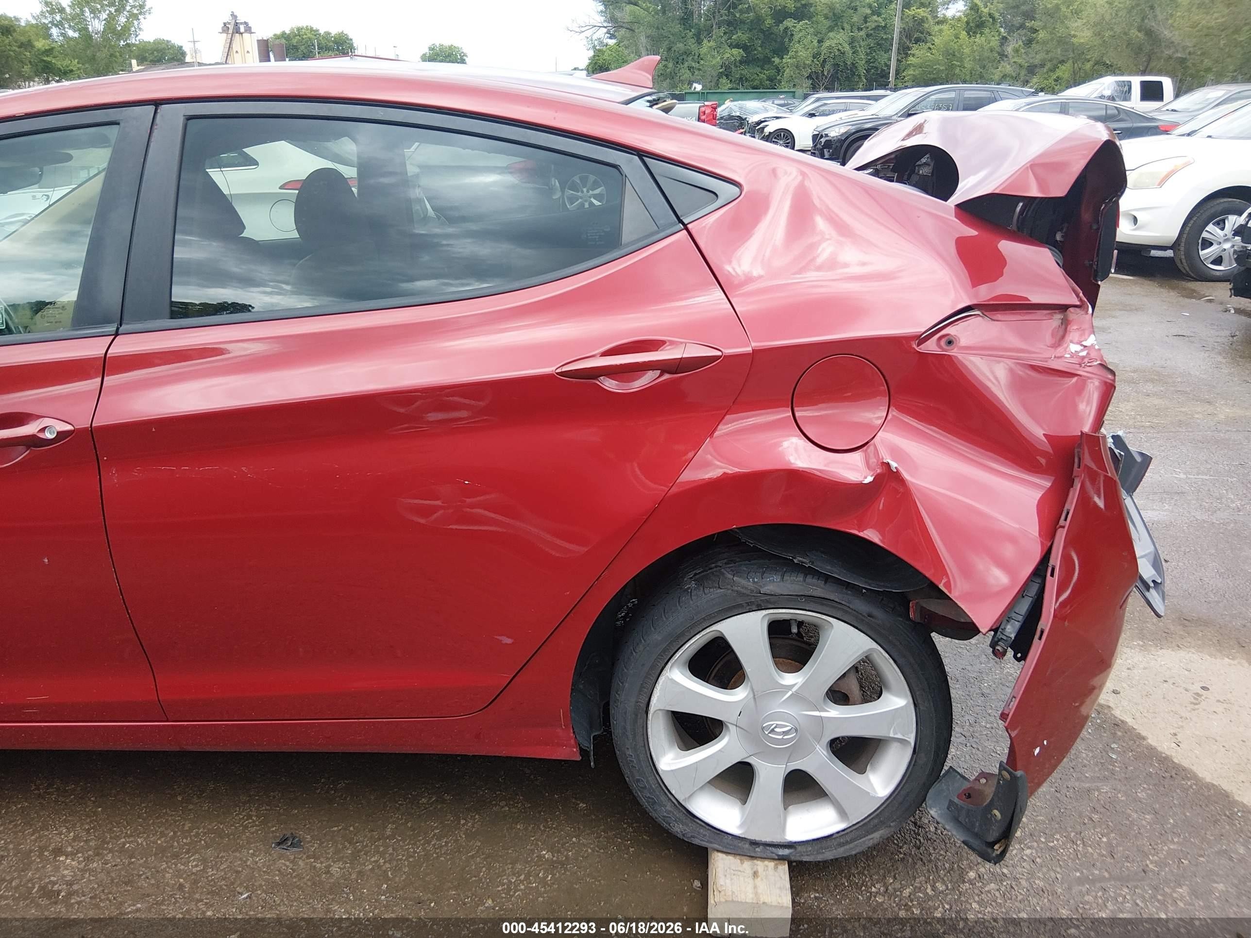 2013 Hyundai Elantra Limited Красный vin: KMHDH4AE5DU515257