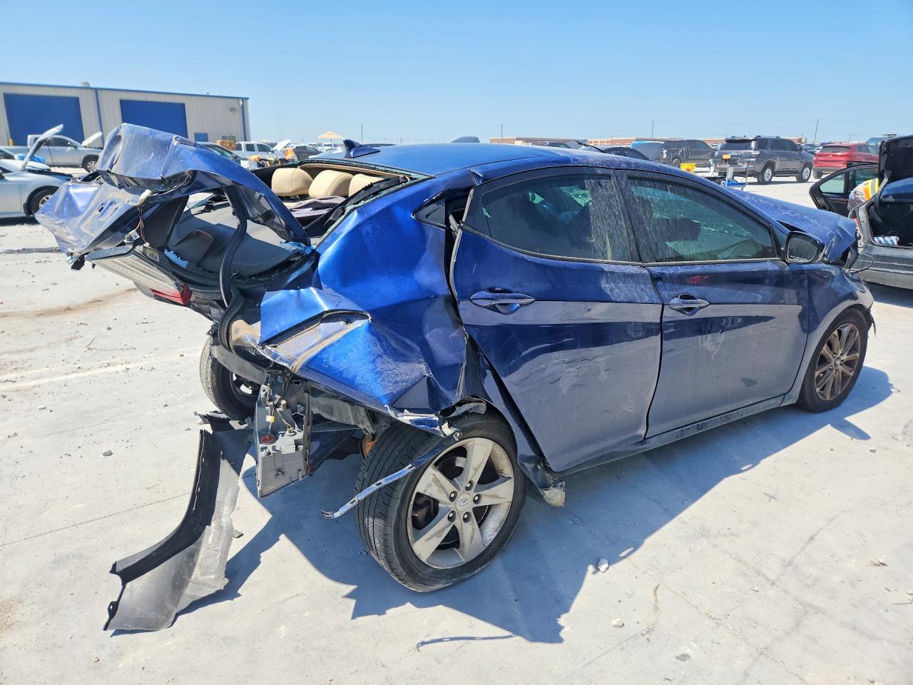 2013 Hyundai Elantra Gls Blue vin: KMHDH4AE5DU527795