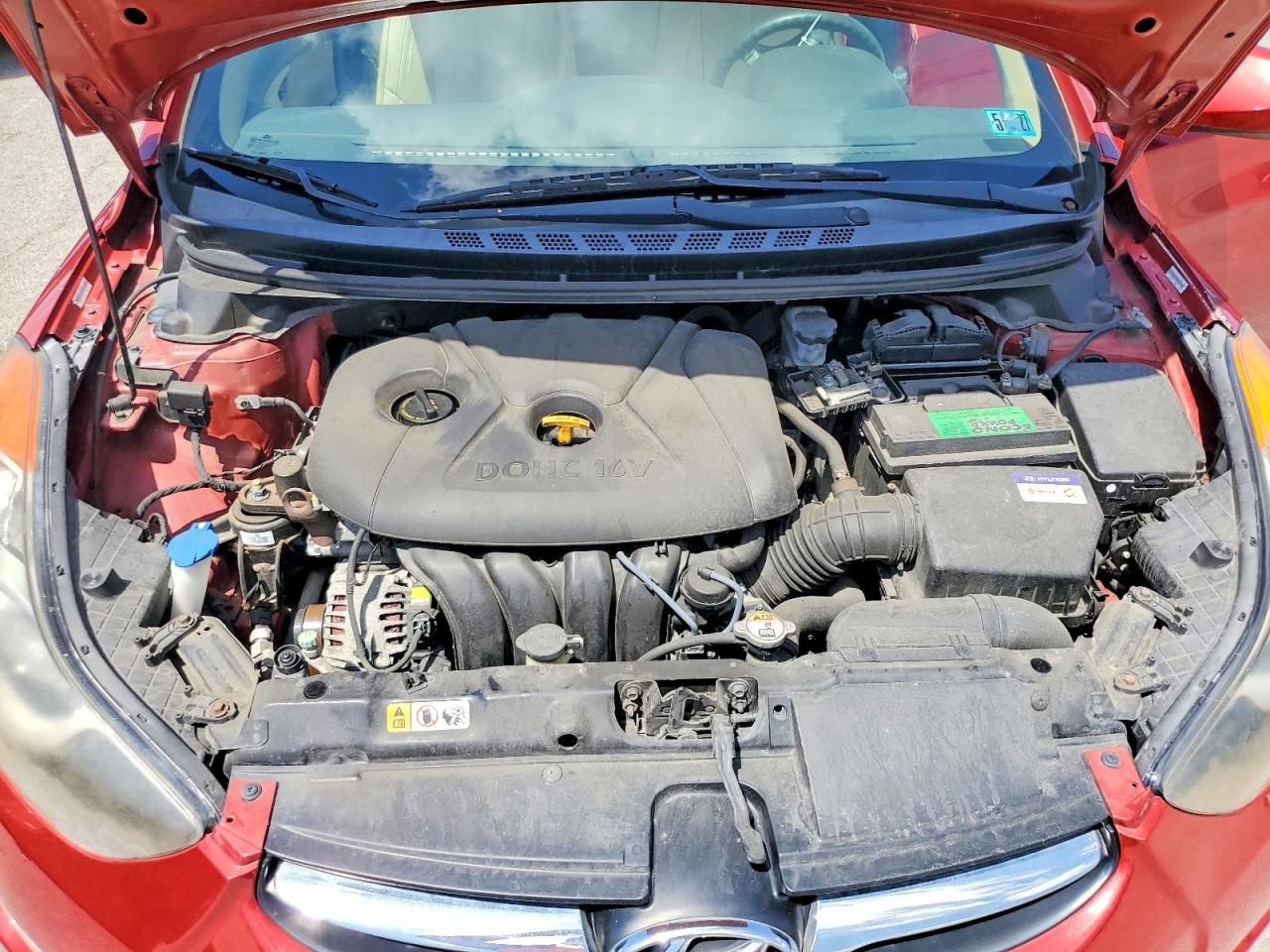 2013 Hyundai Elantra Gls Red vin: KMHDH4AE5DU534178