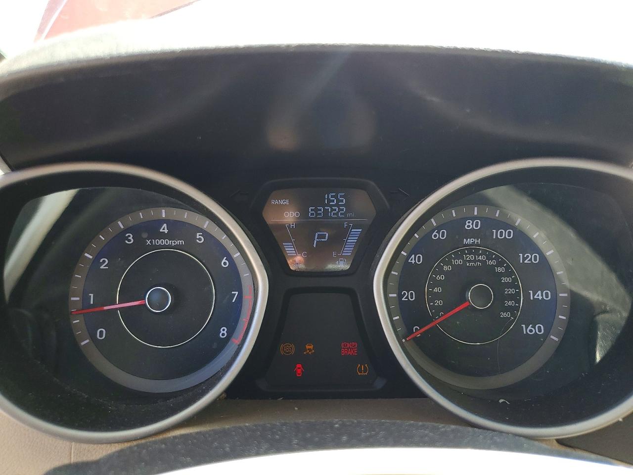 2013 Hyundai Elantra Gls Red vin: KMHDH4AE5DU534178