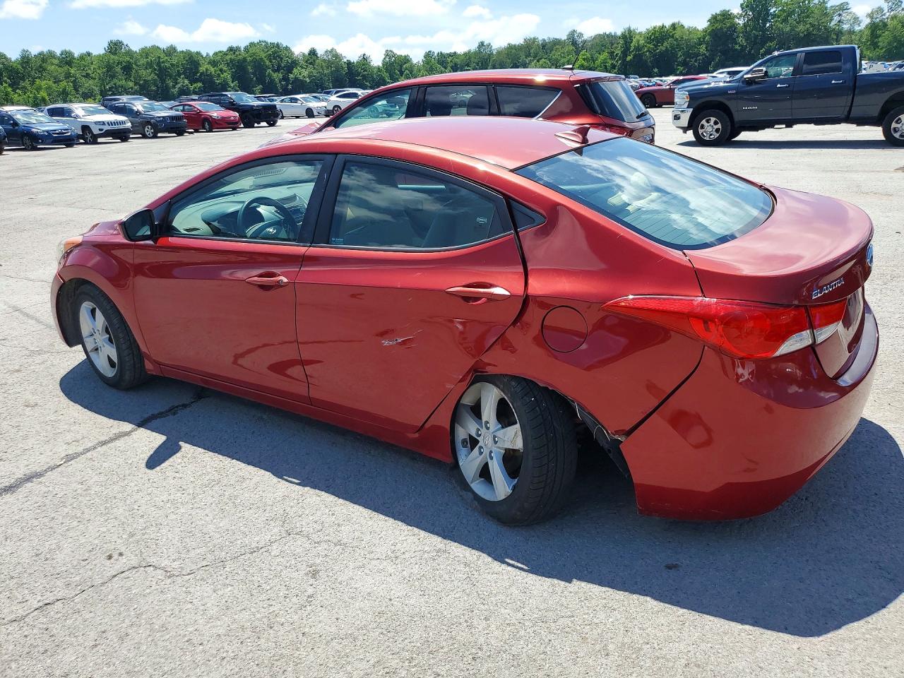 2013 Hyundai Elantra Gls Red vin: KMHDH4AE5DU534178