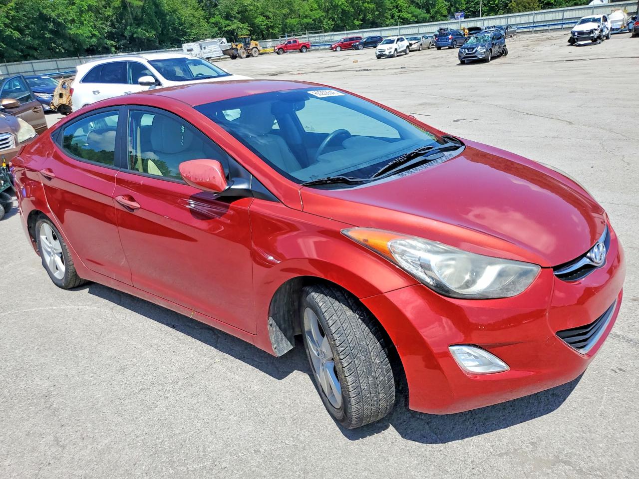 2013 Hyundai Elantra Gls Red vin: KMHDH4AE5DU534178