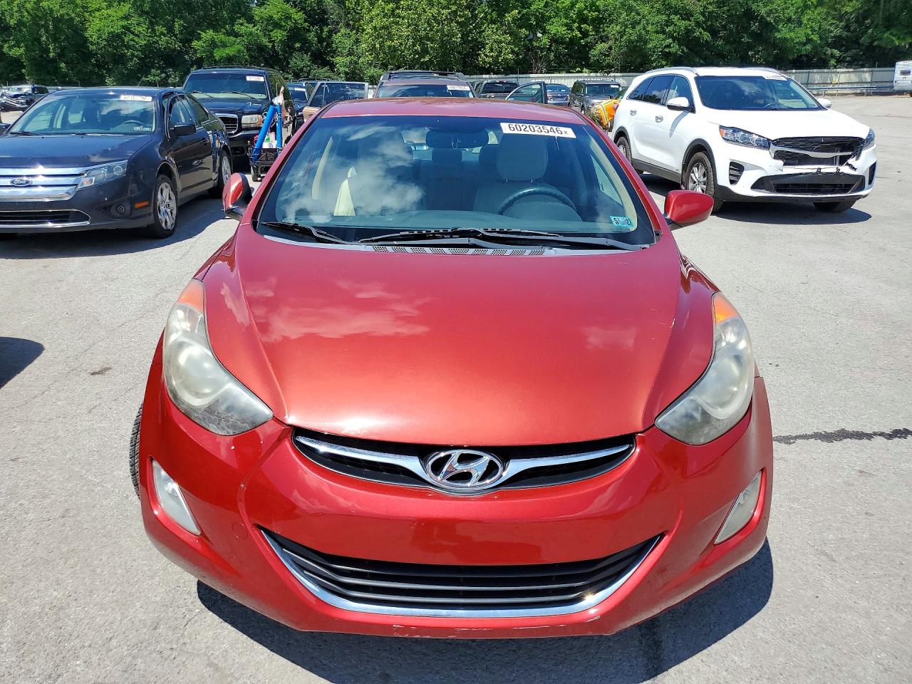 2013 Hyundai Elantra Gls Red vin: KMHDH4AE5DU534178
