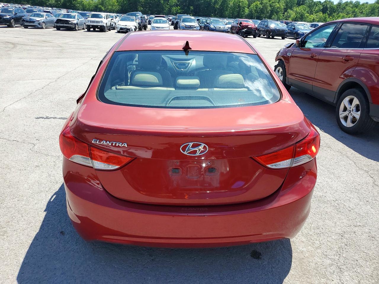 2013 Hyundai Elantra Gls Red vin: KMHDH4AE5DU534178