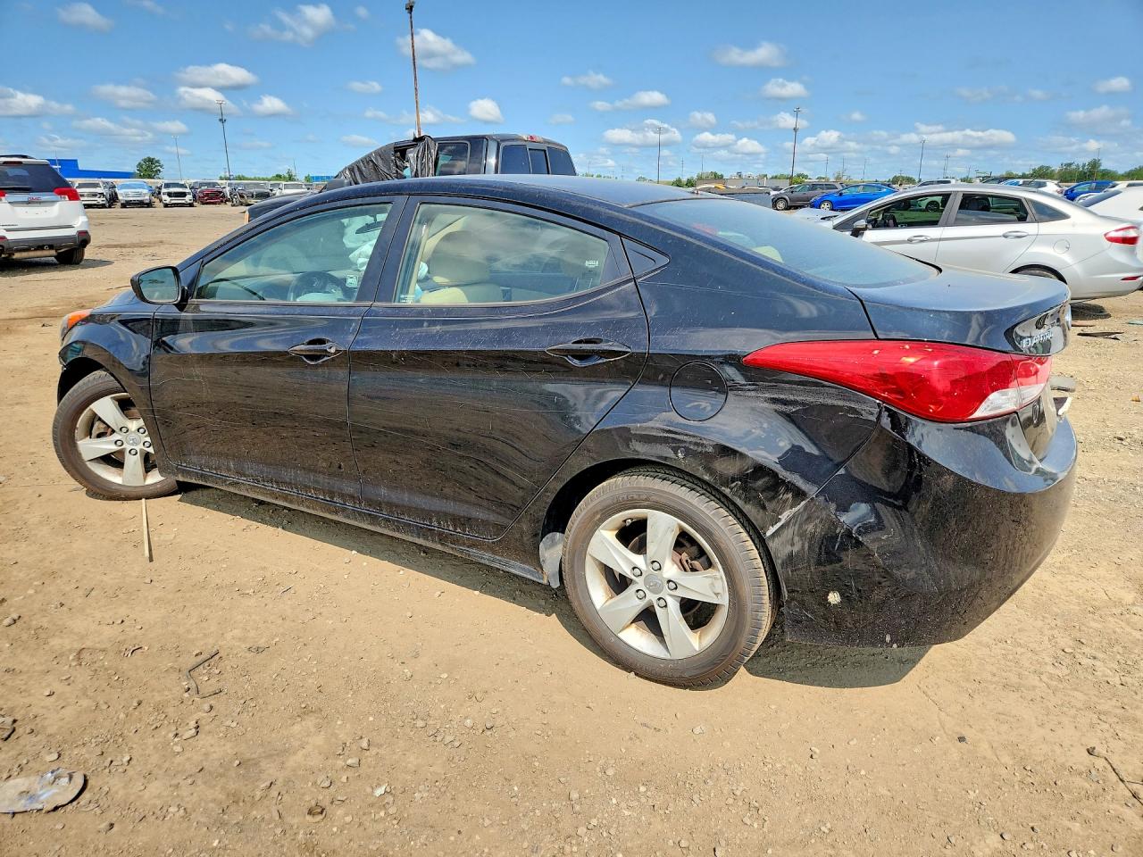 2013 Hyundai Elantra Gls Gray vin: KMHDH4AE5DU561767