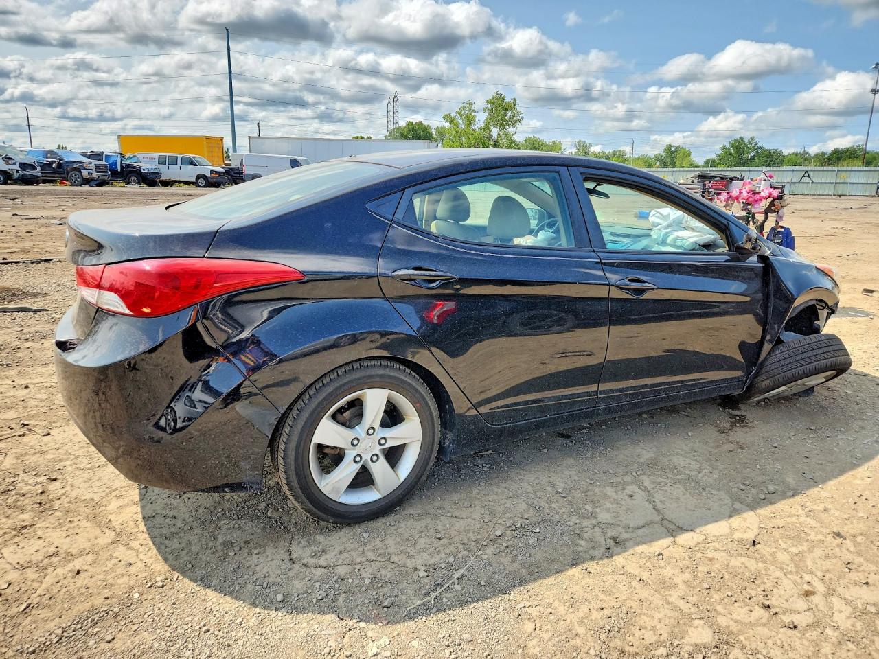 2013 Hyundai Elantra Gls Gray vin: KMHDH4AE5DU561767