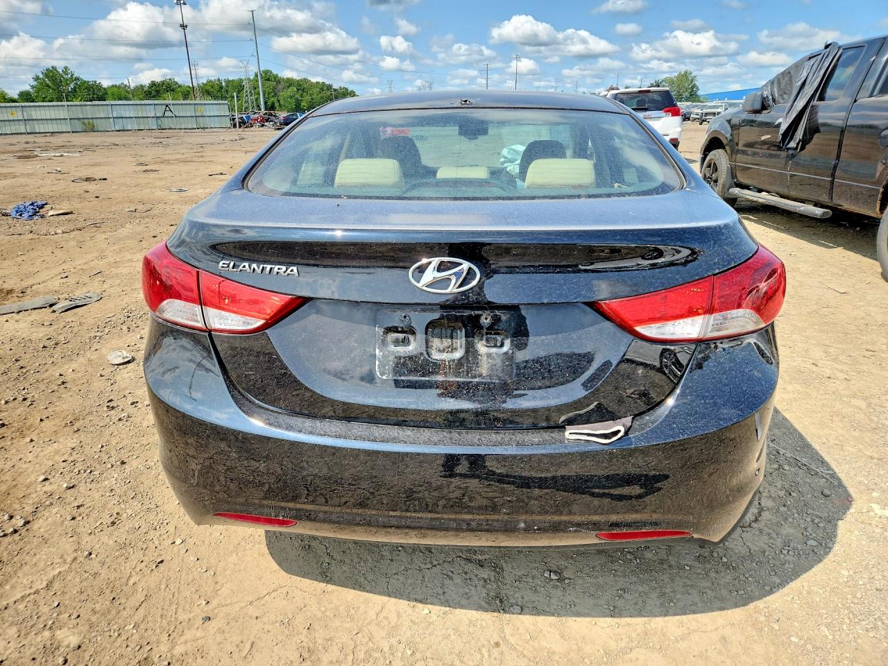 2013 Hyundai Elantra Gls Gray vin: KMHDH4AE5DU561767