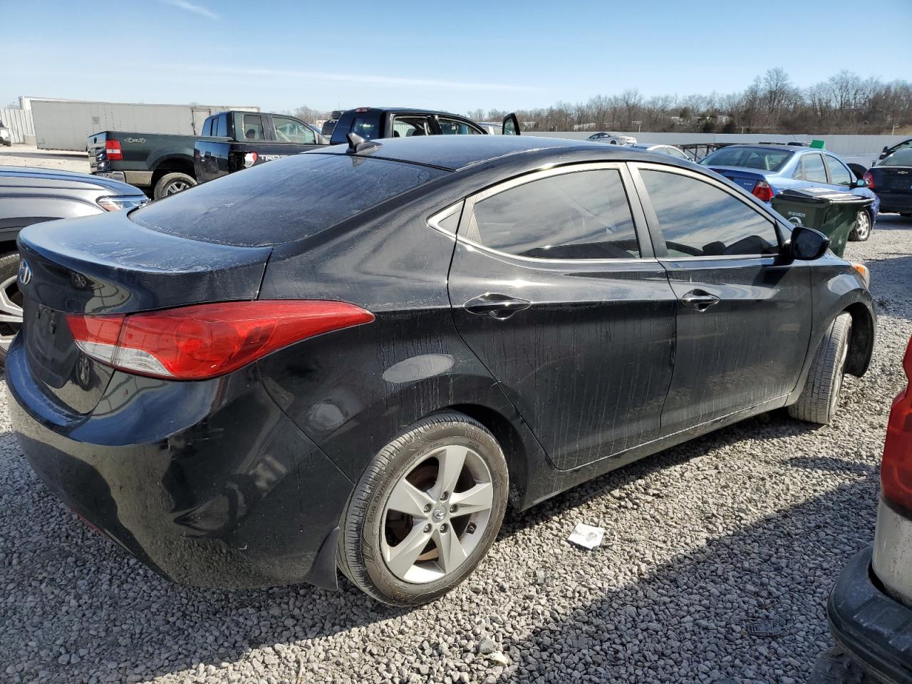 2013 Hyundai Elantra Gls Black vin: KMHDH4AE5DU577614