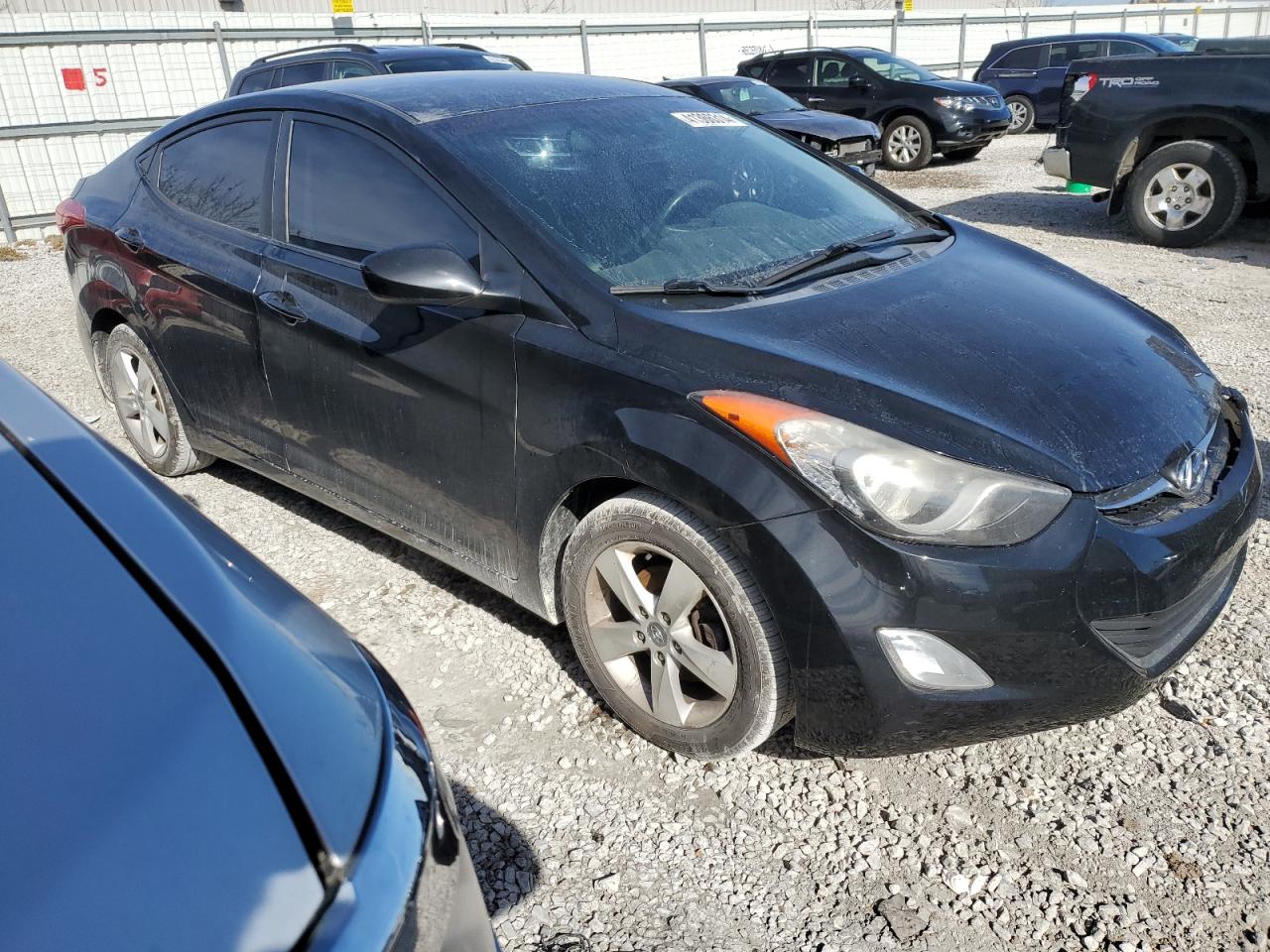 2013 Hyundai Elantra Gls Black vin: KMHDH4AE5DU577614
