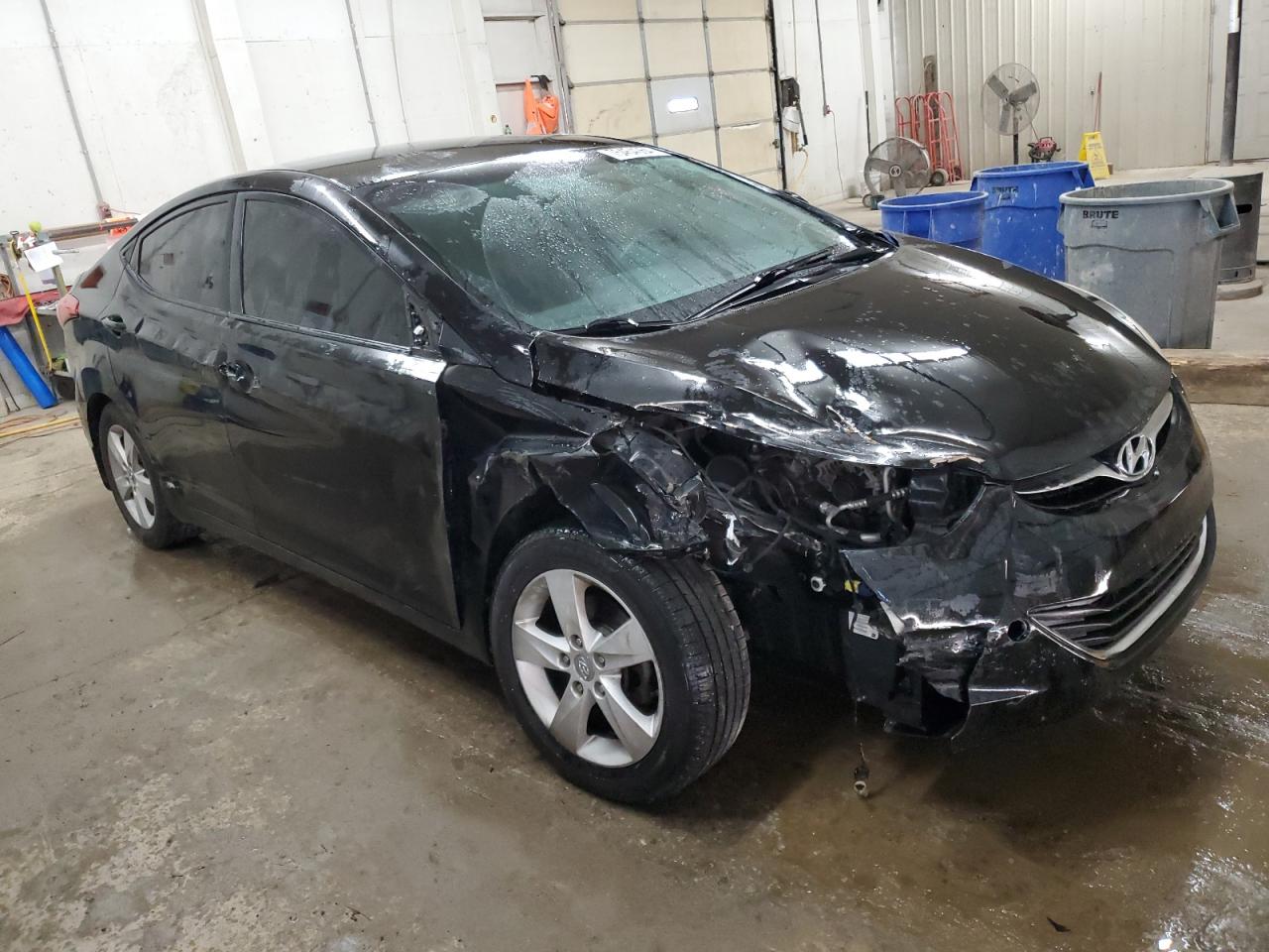 2013 Hyundai Elantra Gls Black vin: KMHDH4AE5DU577614