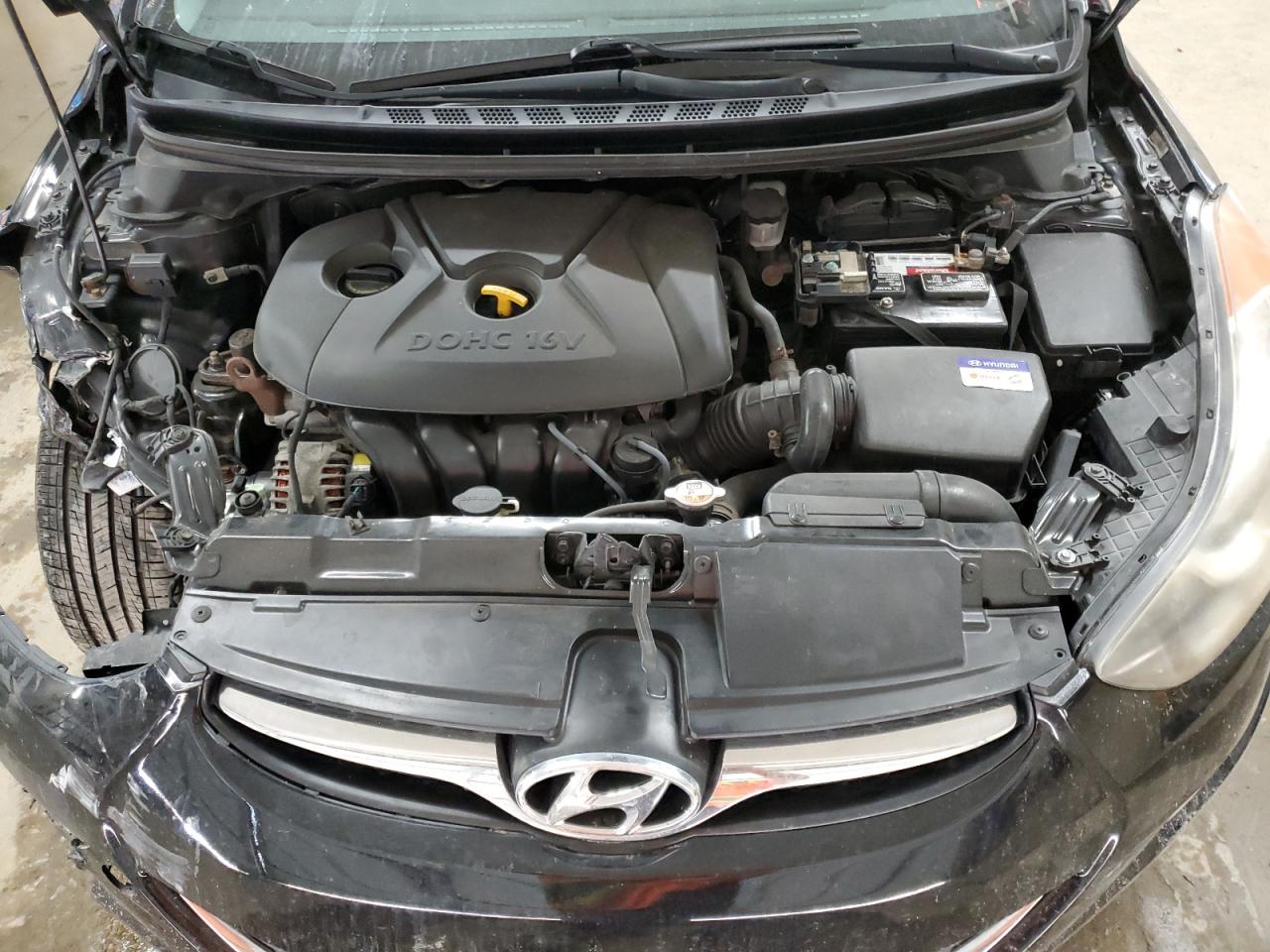 2013 Hyundai Elantra Gls Black vin: KMHDH4AE5DU577614