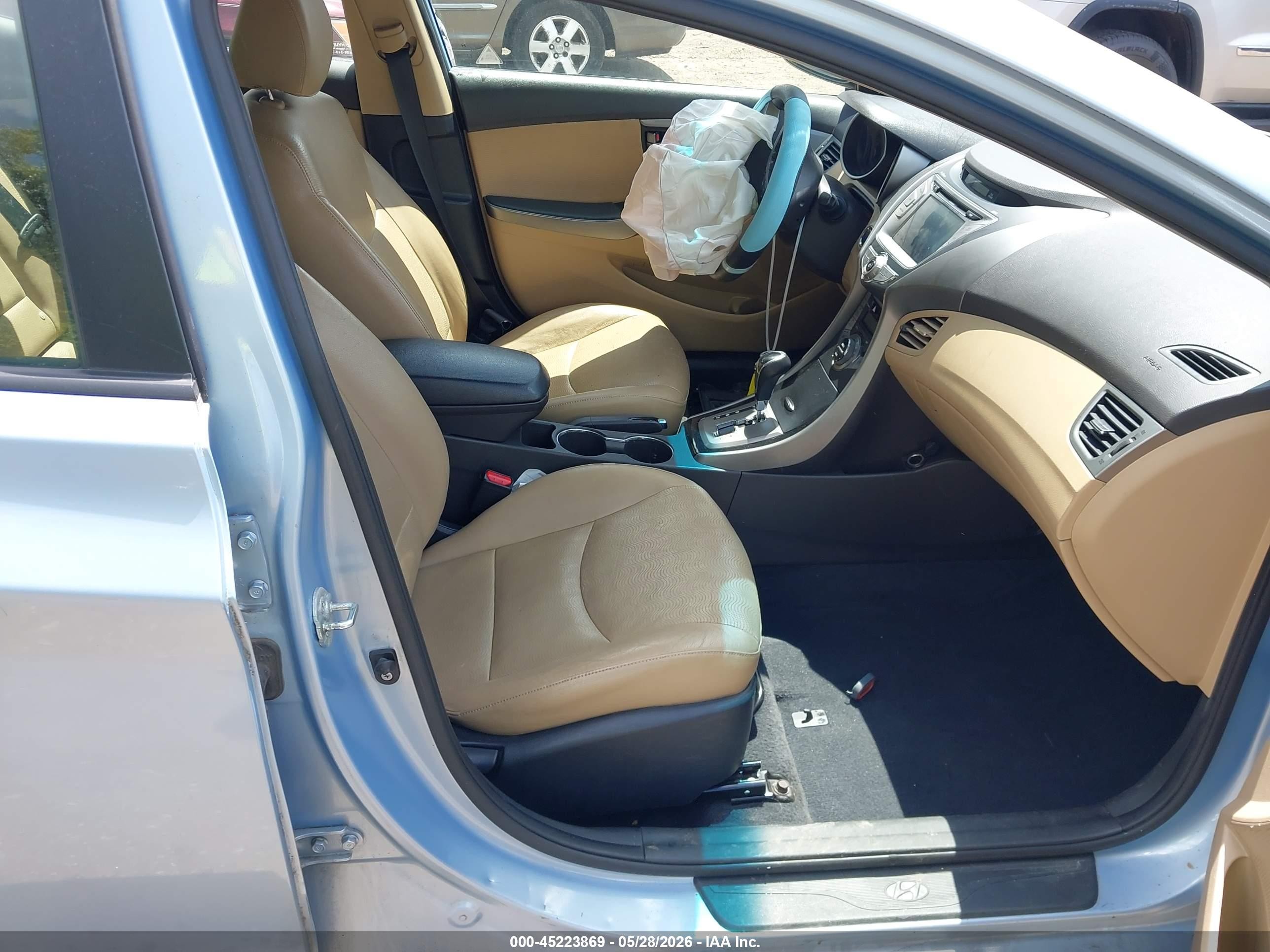 2013 Hyundai Elantra Limited Light Blue vin: KMHDH4AE5DU596311