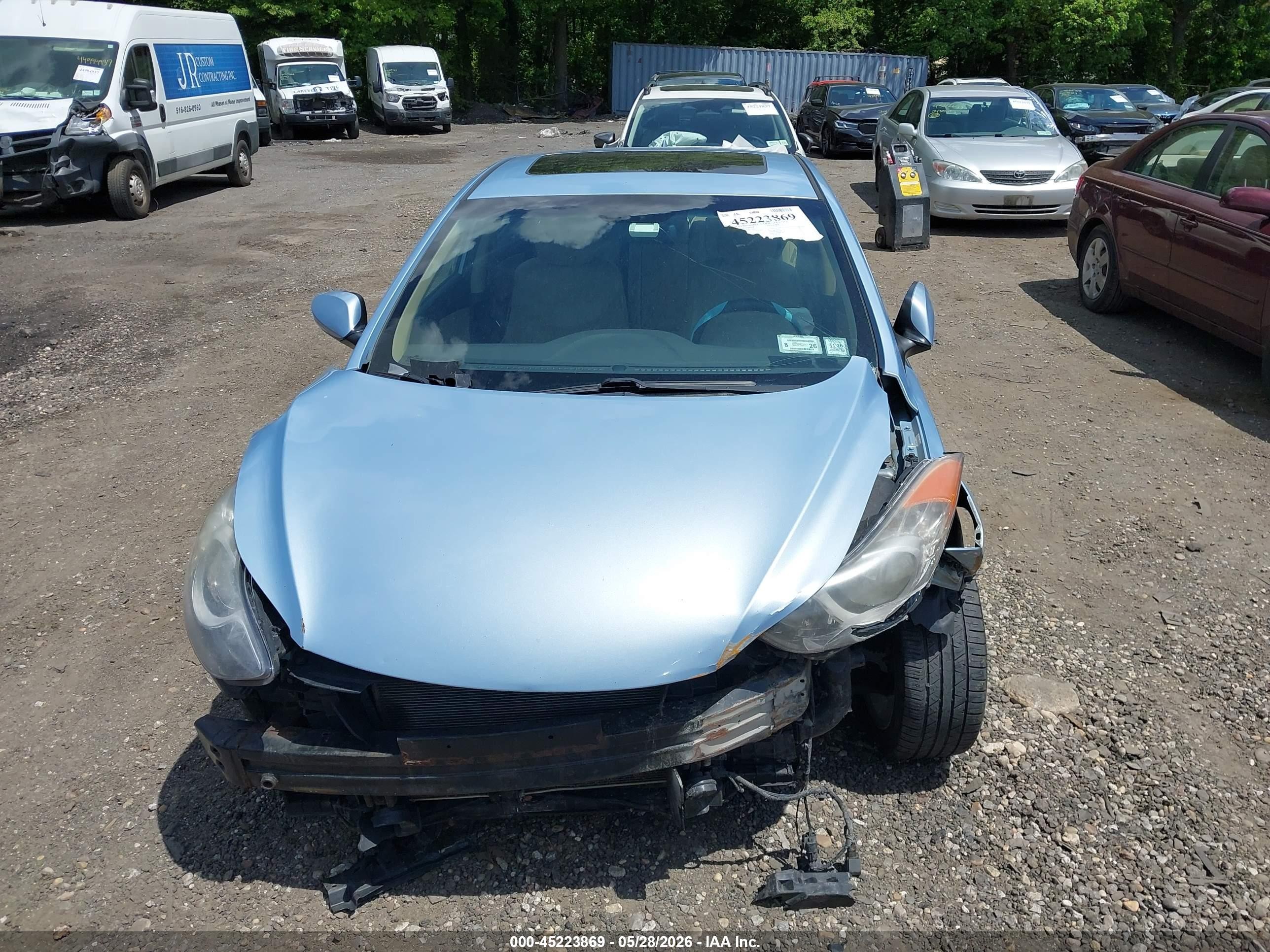 2013 Hyundai Elantra Limited Light Blue vin: KMHDH4AE5DU596311