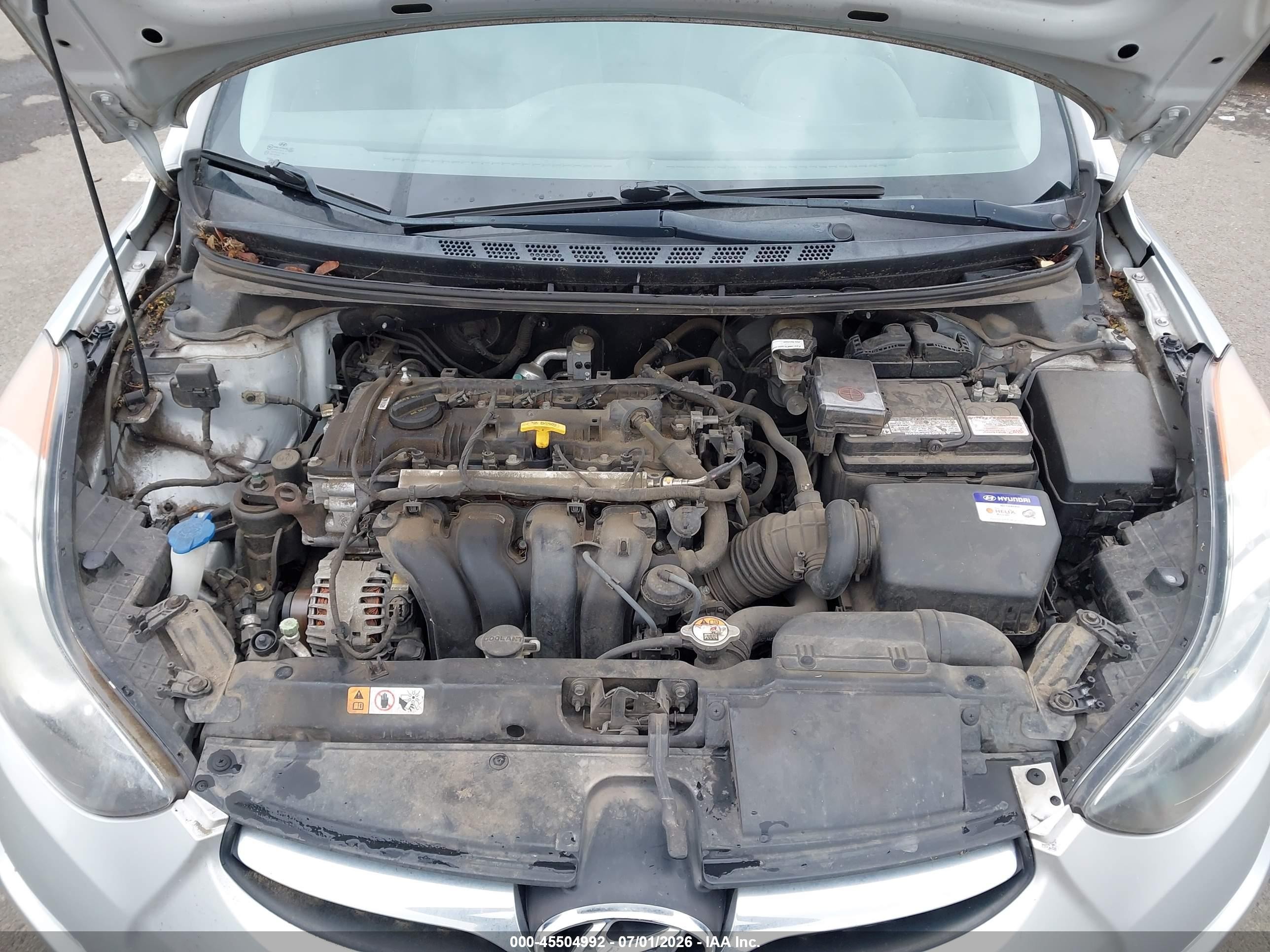 2013 Hyundai Elantra Gls Silver vin: KMHDH4AE5DU609204