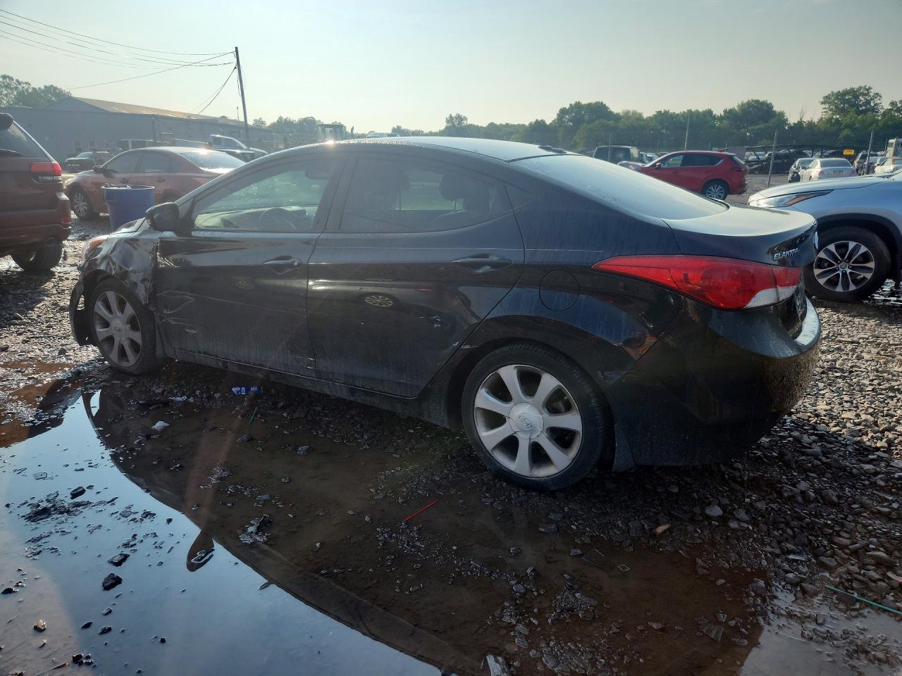 2013 Hyundai Elantra Gls Black vin: KMHDH4AE5DU618243