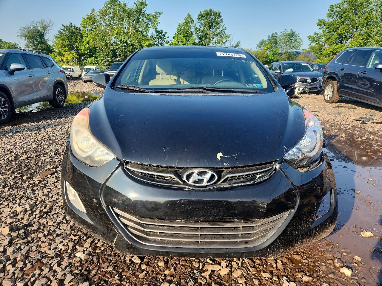 2013 Hyundai Elantra Gls Black vin: KMHDH4AE5DU618243