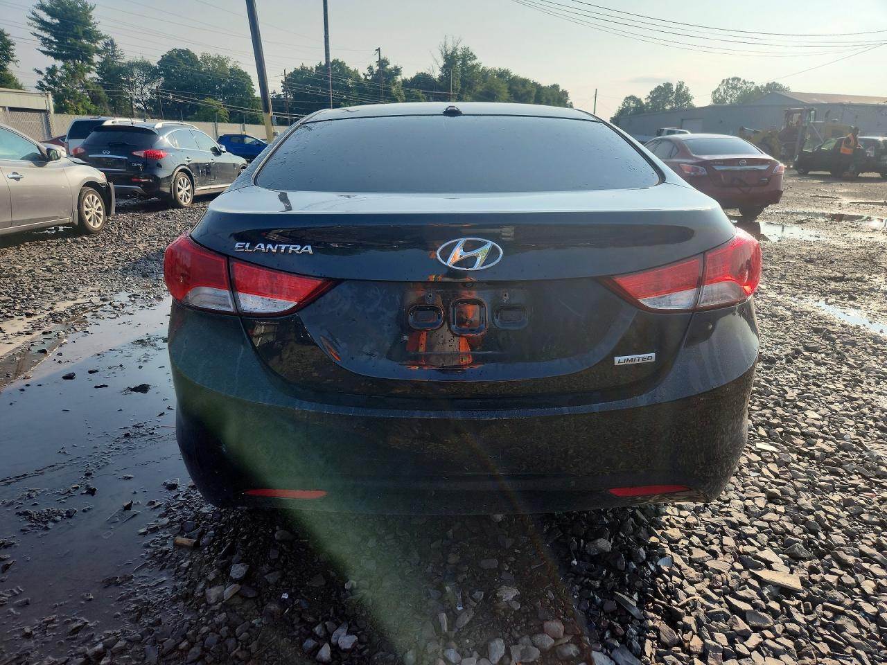 2013 Hyundai Elantra Gls Black vin: KMHDH4AE5DU618243