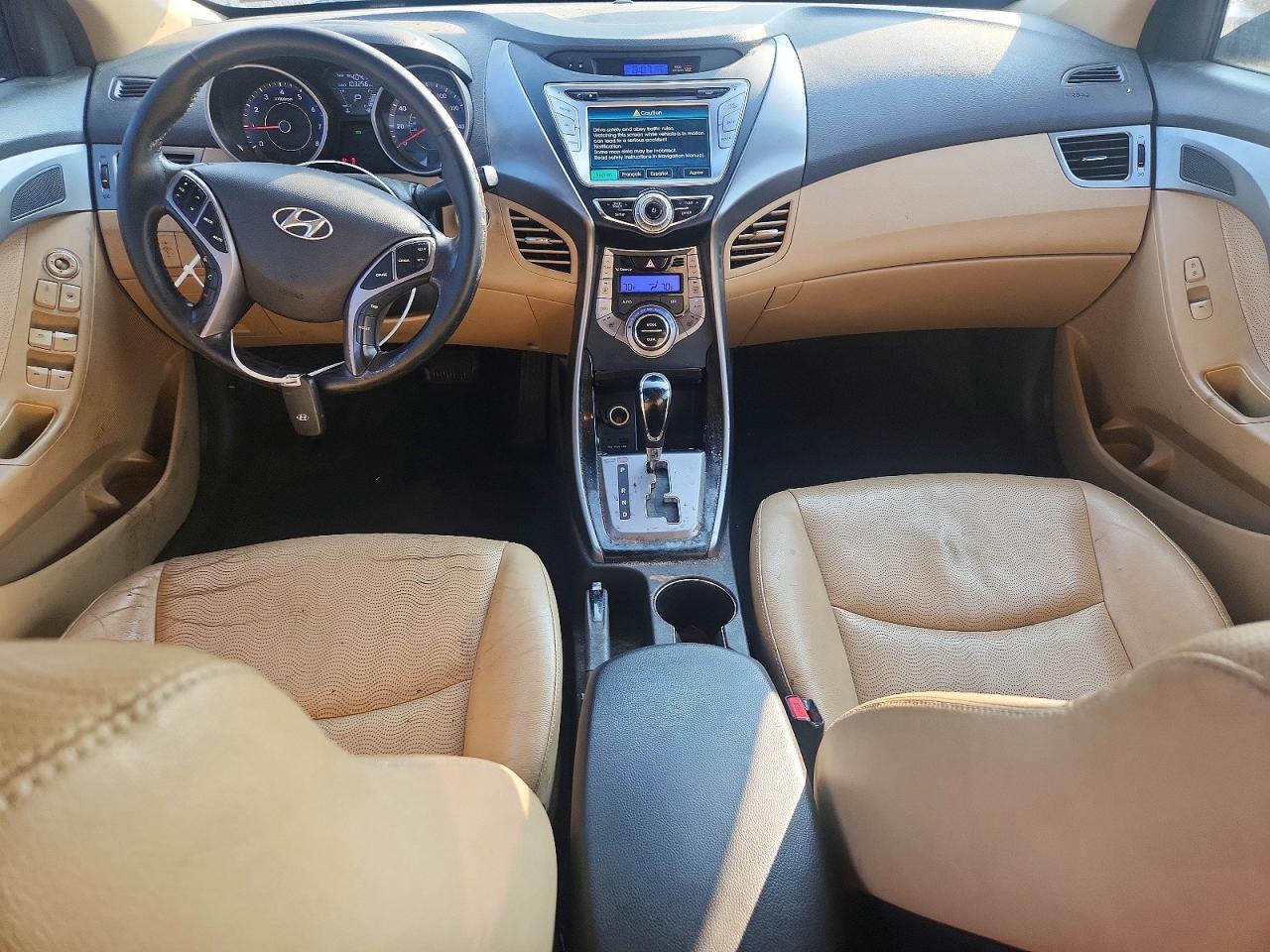 2013 Hyundai Elantra Gls Black vin: KMHDH4AE5DU618243