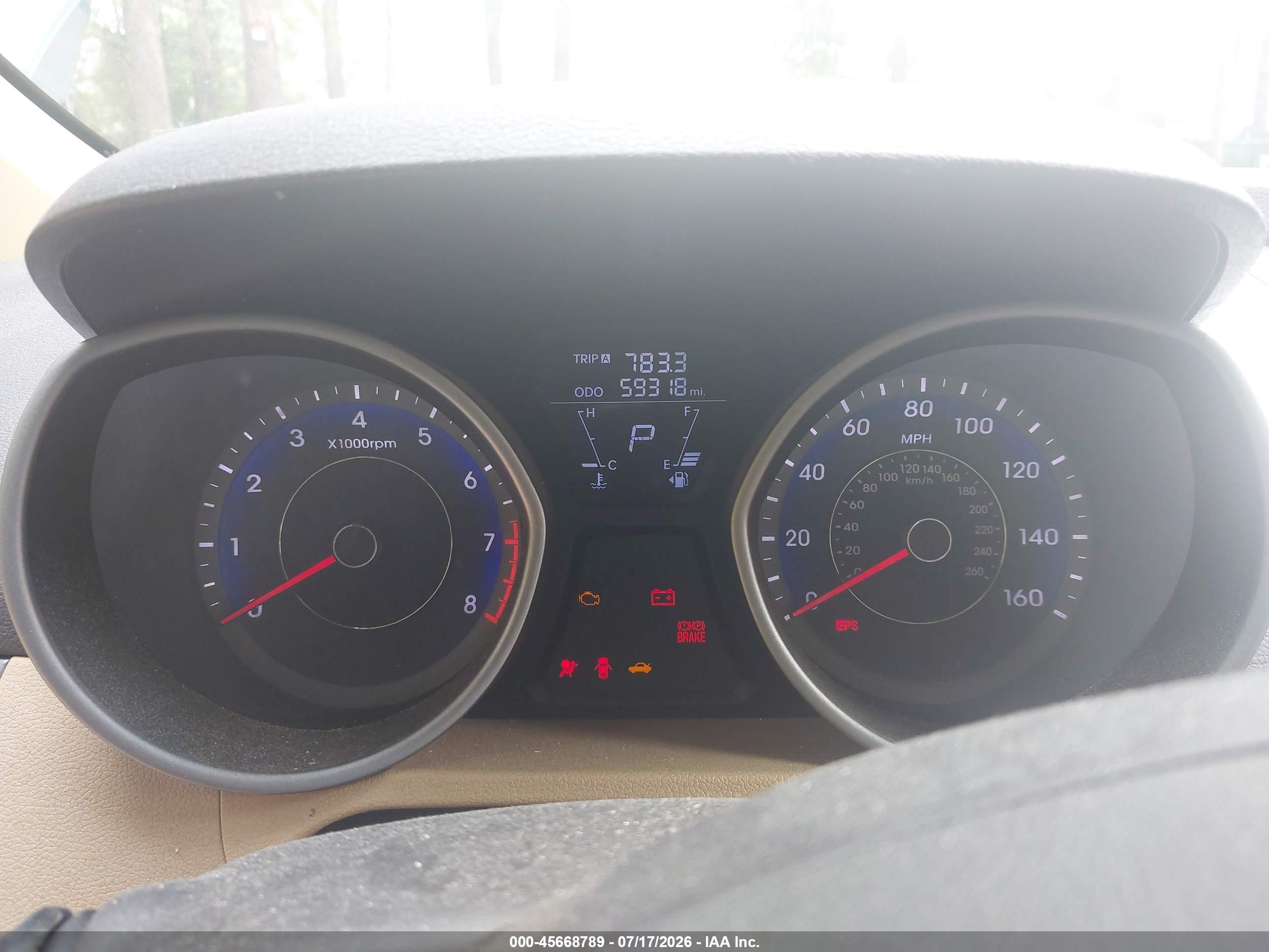 2013 Hyundai Elantra Gls Light Blue vin: KMHDH4AE5DU625421