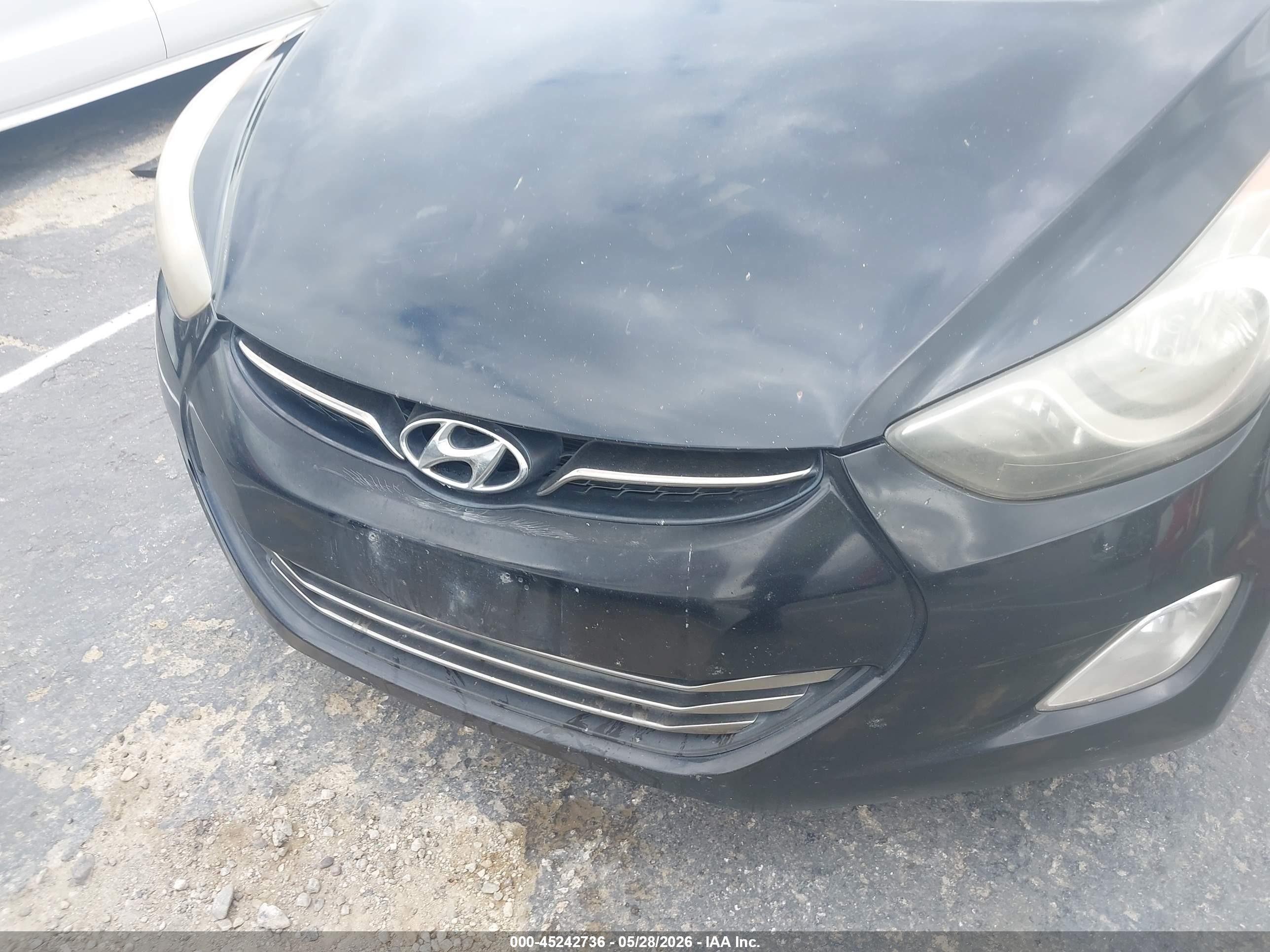2013 Hyundai Elantra Limited Черный vin: KMHDH4AE5DU627492