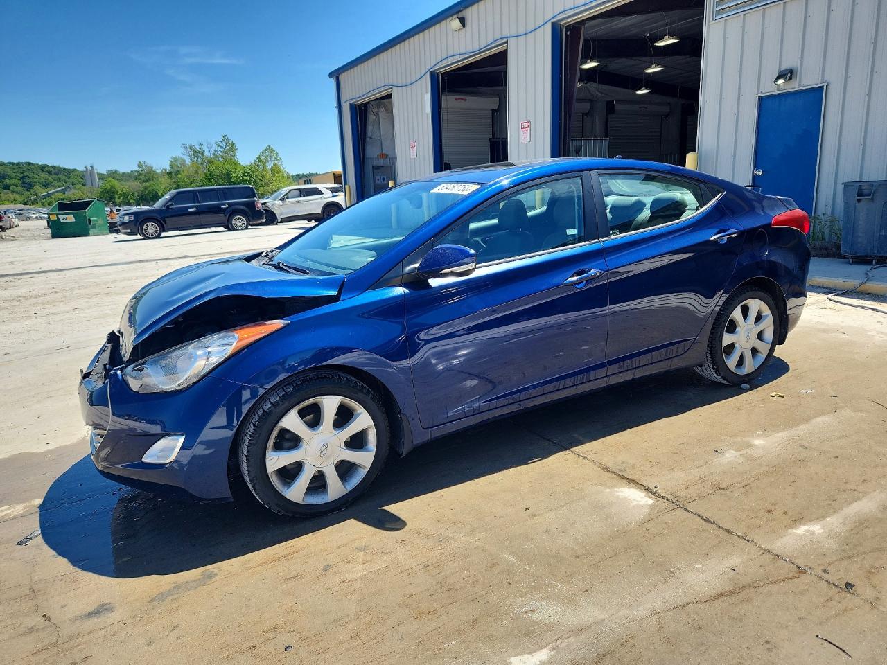 2013 Hyundai Elantra Limited Синий vin: KMHDH4AE5DU633969
