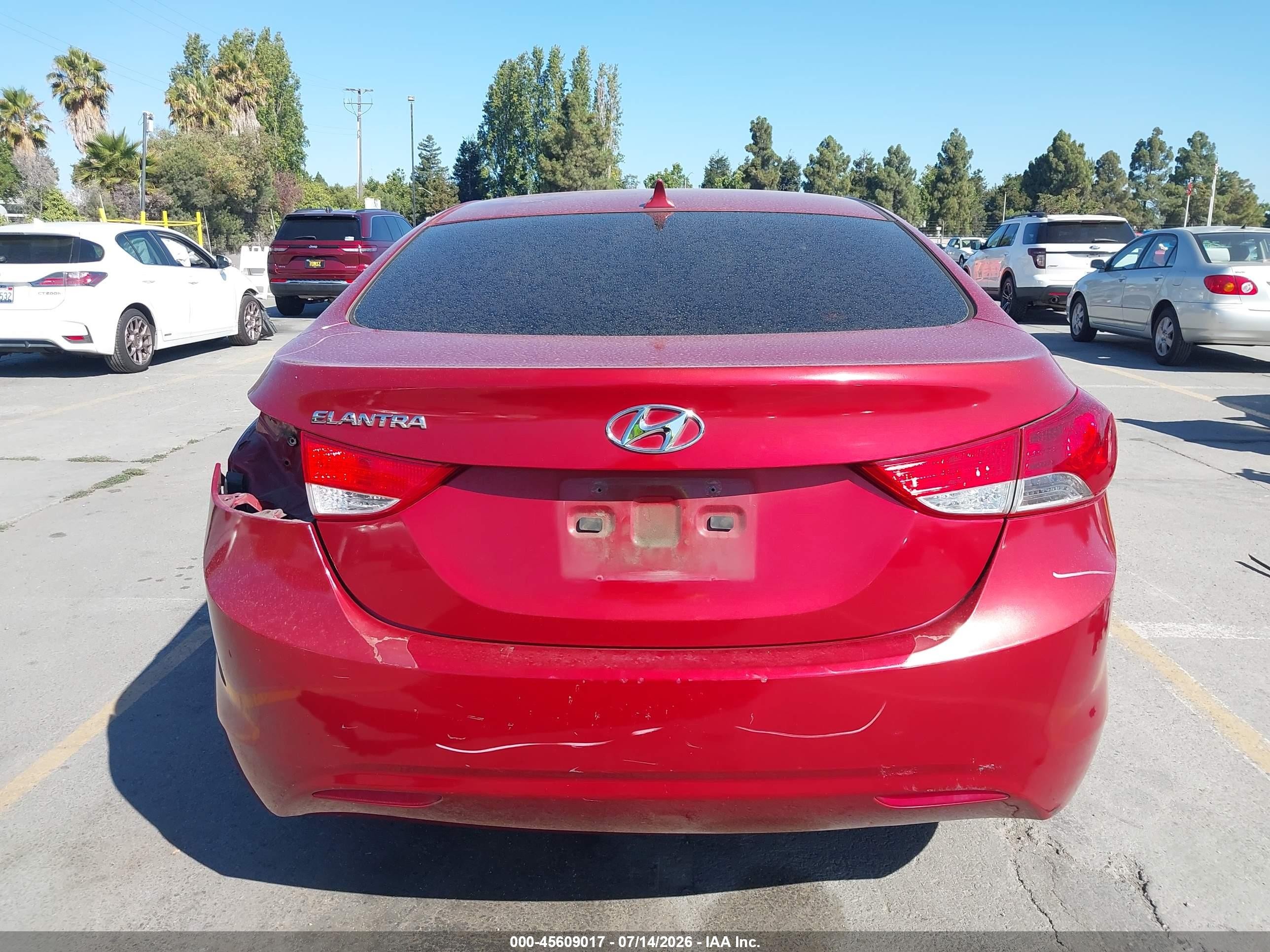2013 Hyundai Elantra Gls Red vin: KMHDH4AE5DU634331