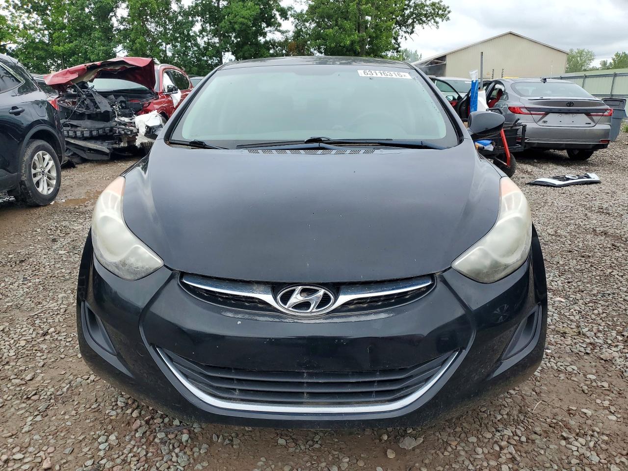 2013 Hyundai Elantra Gls Black vin: KMHDH4AE5DU645314