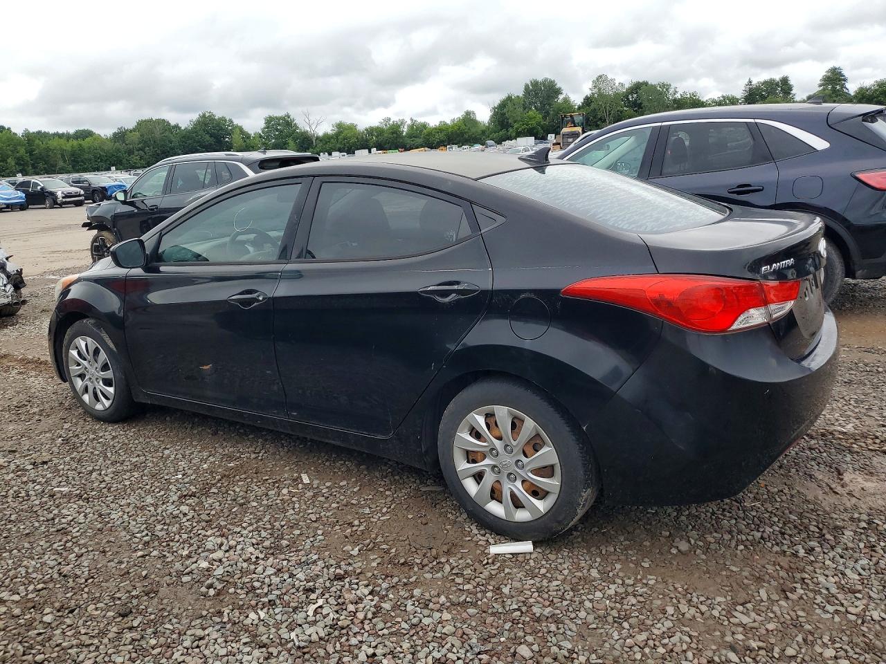 2013 Hyundai Elantra Gls Black vin: KMHDH4AE5DU645314