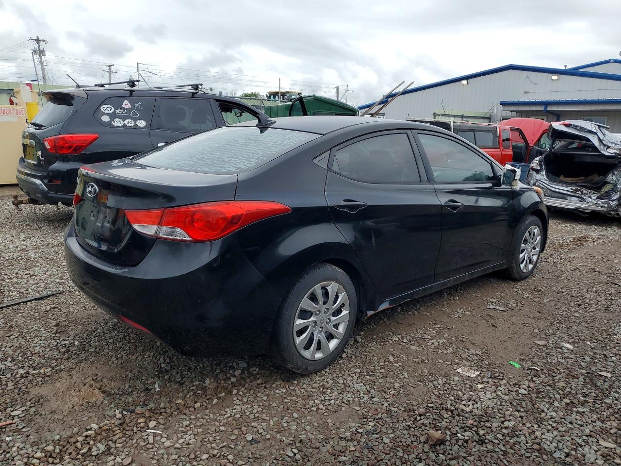 2013 Hyundai Elantra Gls Black vin: KMHDH4AE5DU645314