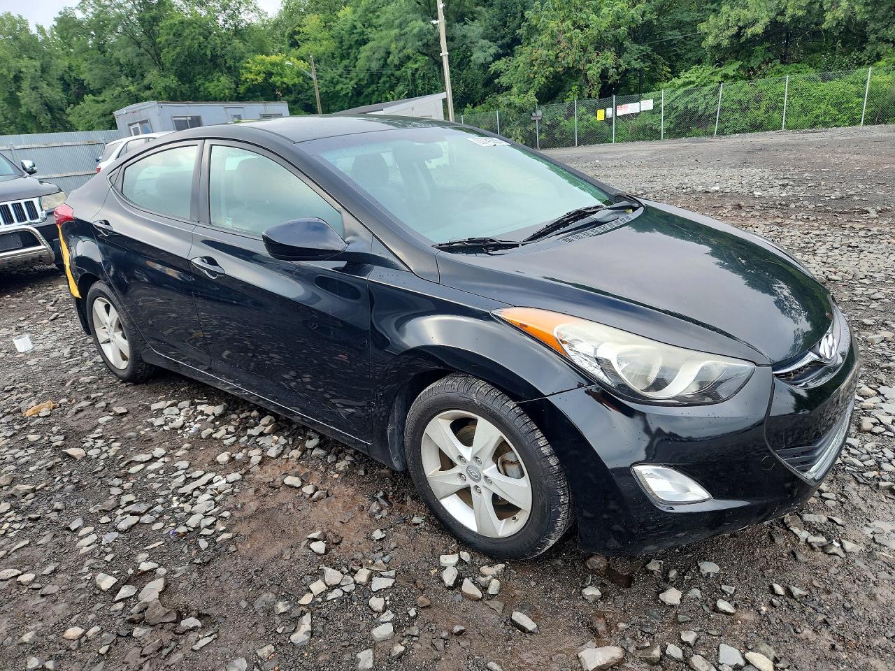 2013 Hyundai Elantra Gls Black vin: KMHDH4AE5DU654207