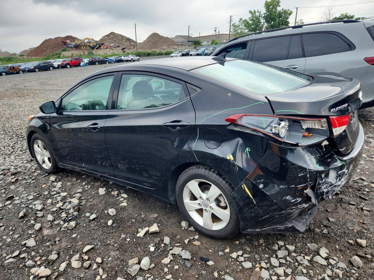 2013 Hyundai Elantra Gls Black vin: KMHDH4AE5DU654207