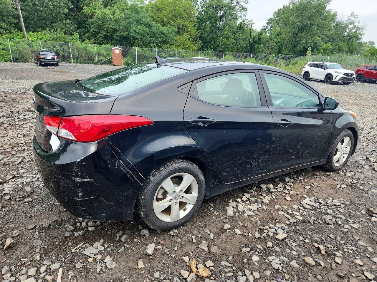 2013 Hyundai Elantra Gls Black vin: KMHDH4AE5DU654207