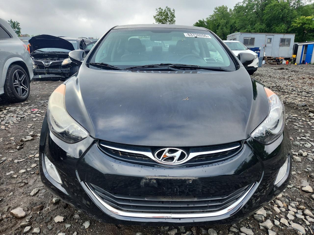 2013 Hyundai Elantra Gls Black vin: KMHDH4AE5DU654207
