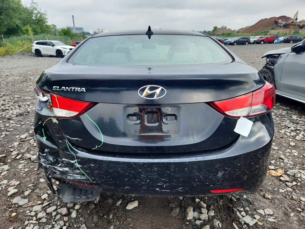2013 Hyundai Elantra Gls Black vin: KMHDH4AE5DU654207