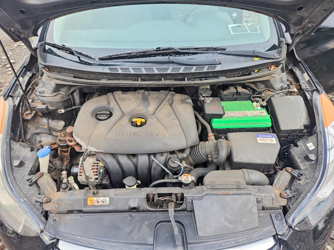 2013 Hyundai Elantra Gls Black vin: KMHDH4AE5DU654207