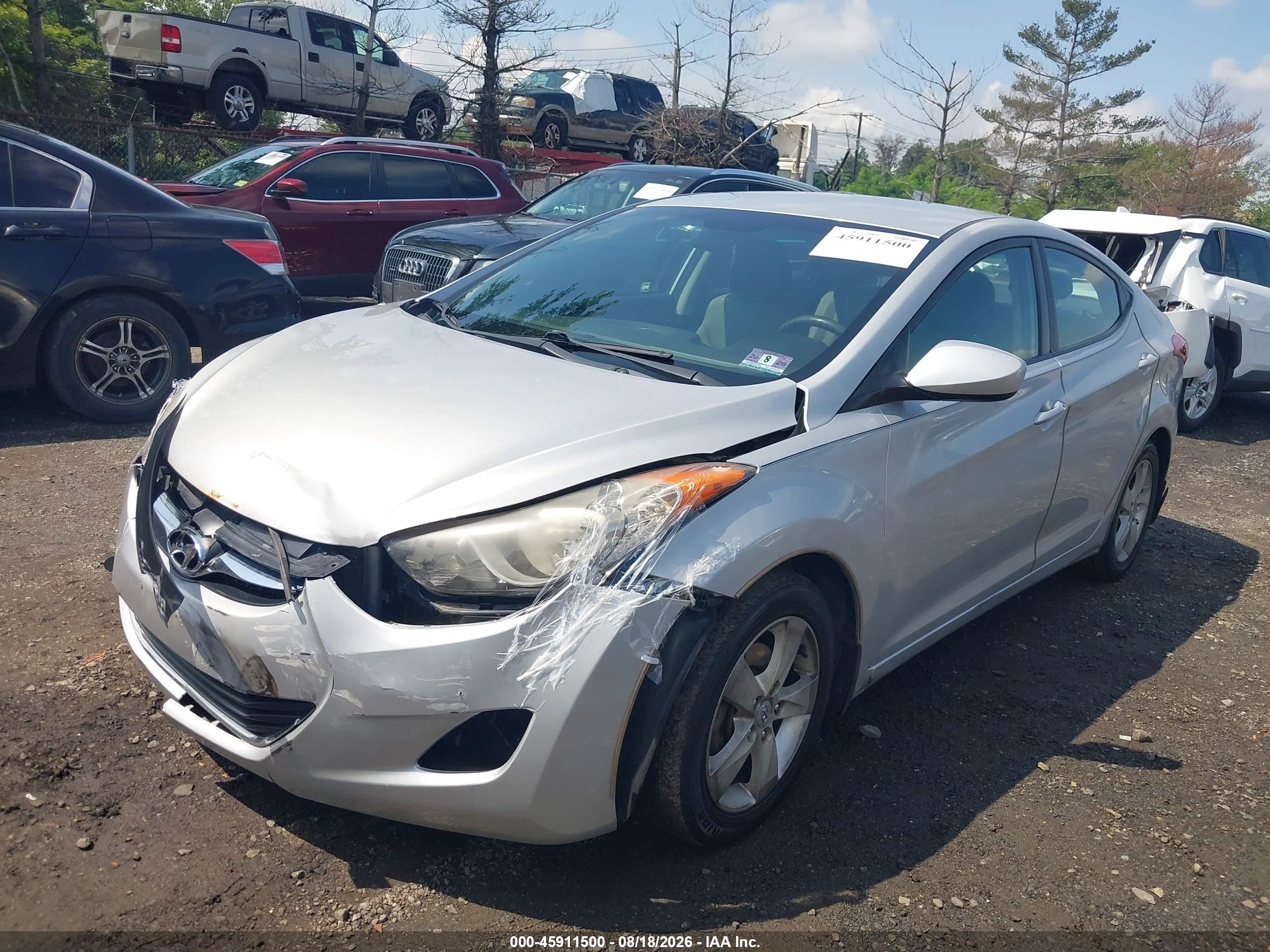 2013 Hyundai Elantra Gls Silver vin: KMHDH4AE5DU660492