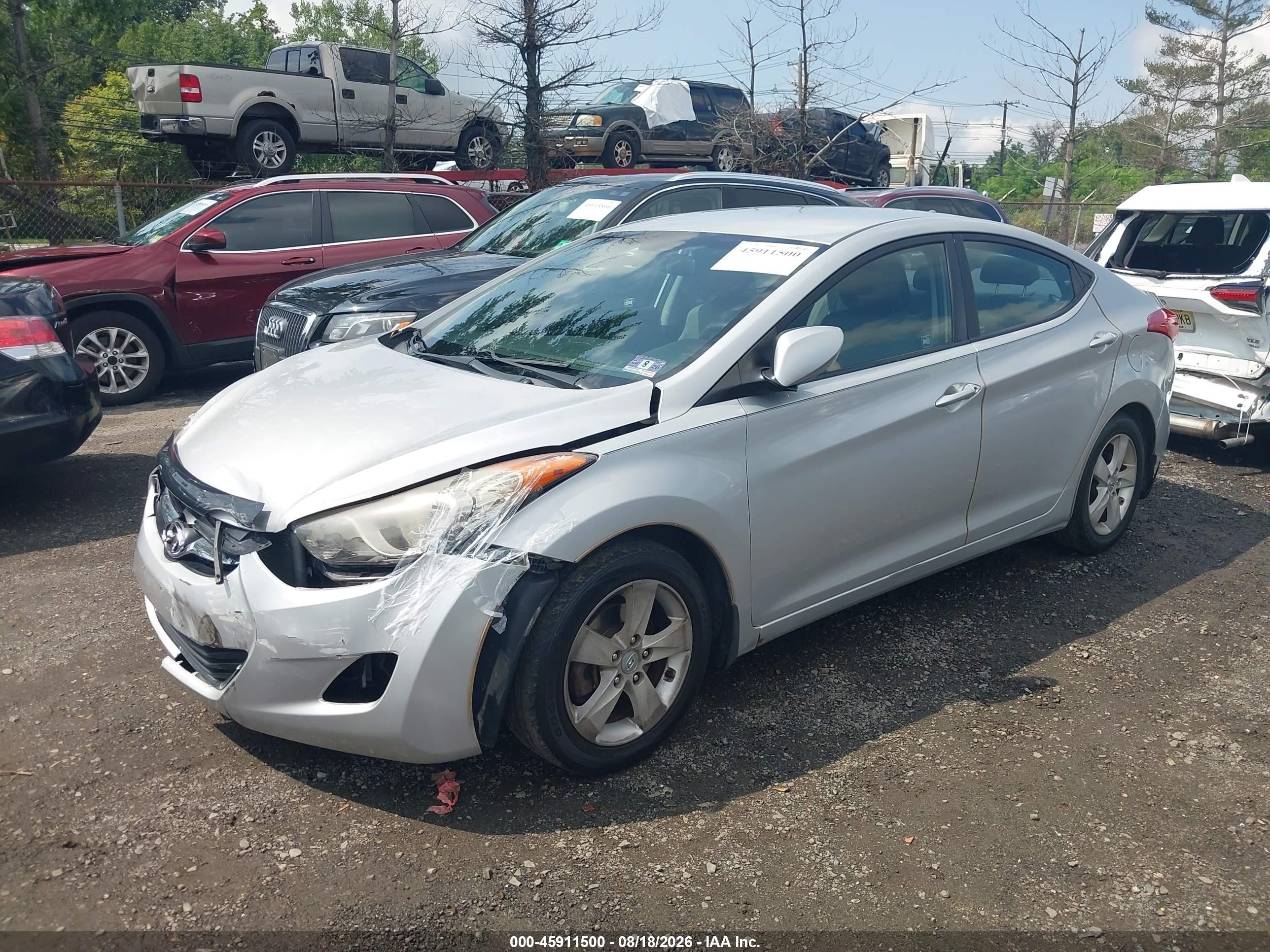 2013 Hyundai Elantra Gls Silver vin: KMHDH4AE5DU660492